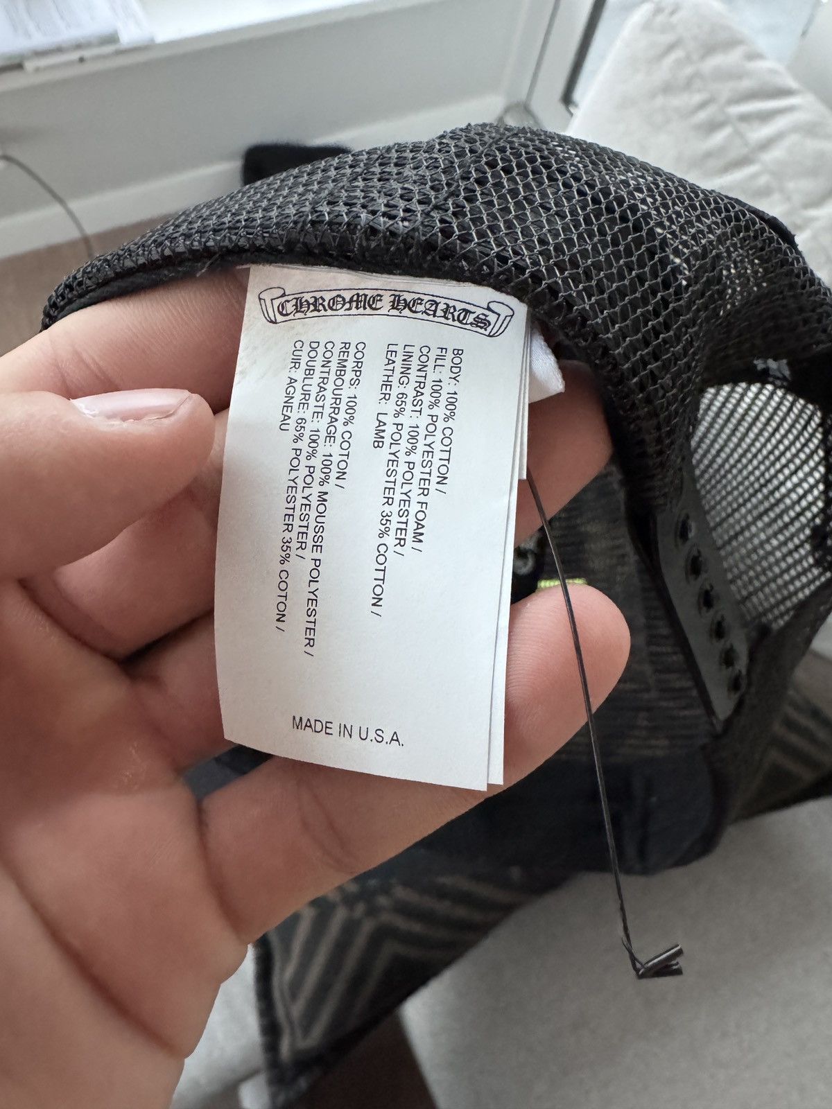 Chrome Hearts Chrome Hearts White Leather Patch Fuck Trucker Hat RARE Size ONE SIZE - 5 Thumbnail