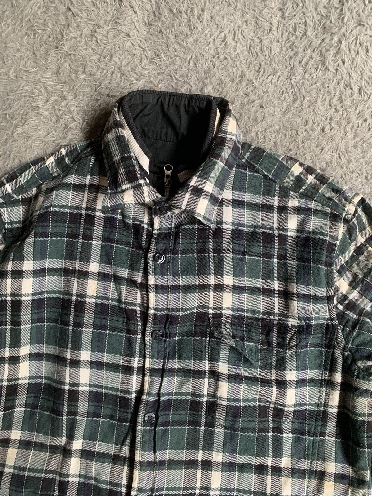 Japanese Brand Vintage PPFM Double Layered Flanel Long Shirt Size US M / EU 48-50 / 2 - 3 Thumbnail