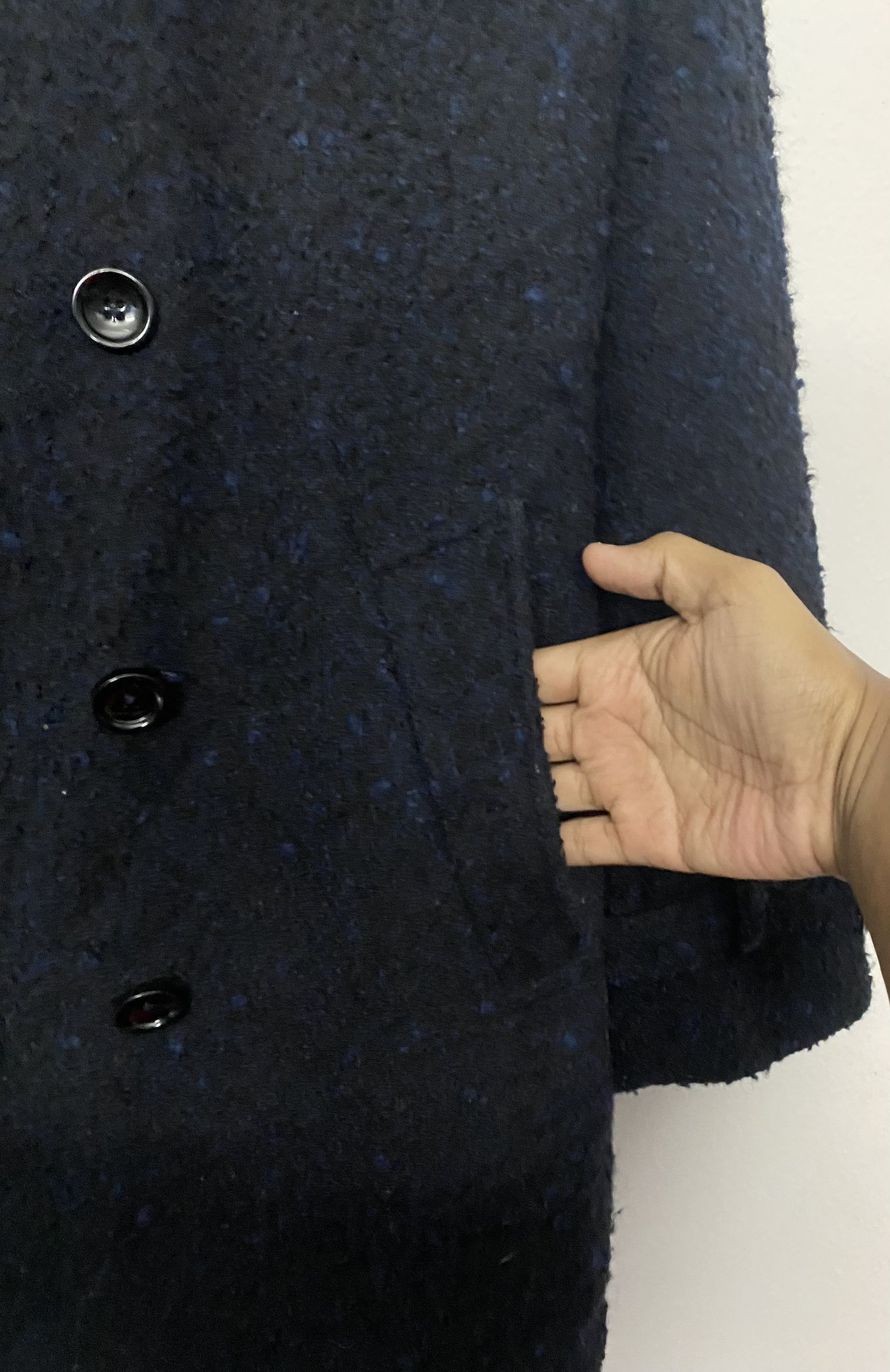 semanticdesign Semantic Design Shaggy Wool Texture Trench Coat / Overcoat Size US L / EU 52-54 / 3 - 11 Thumbnail