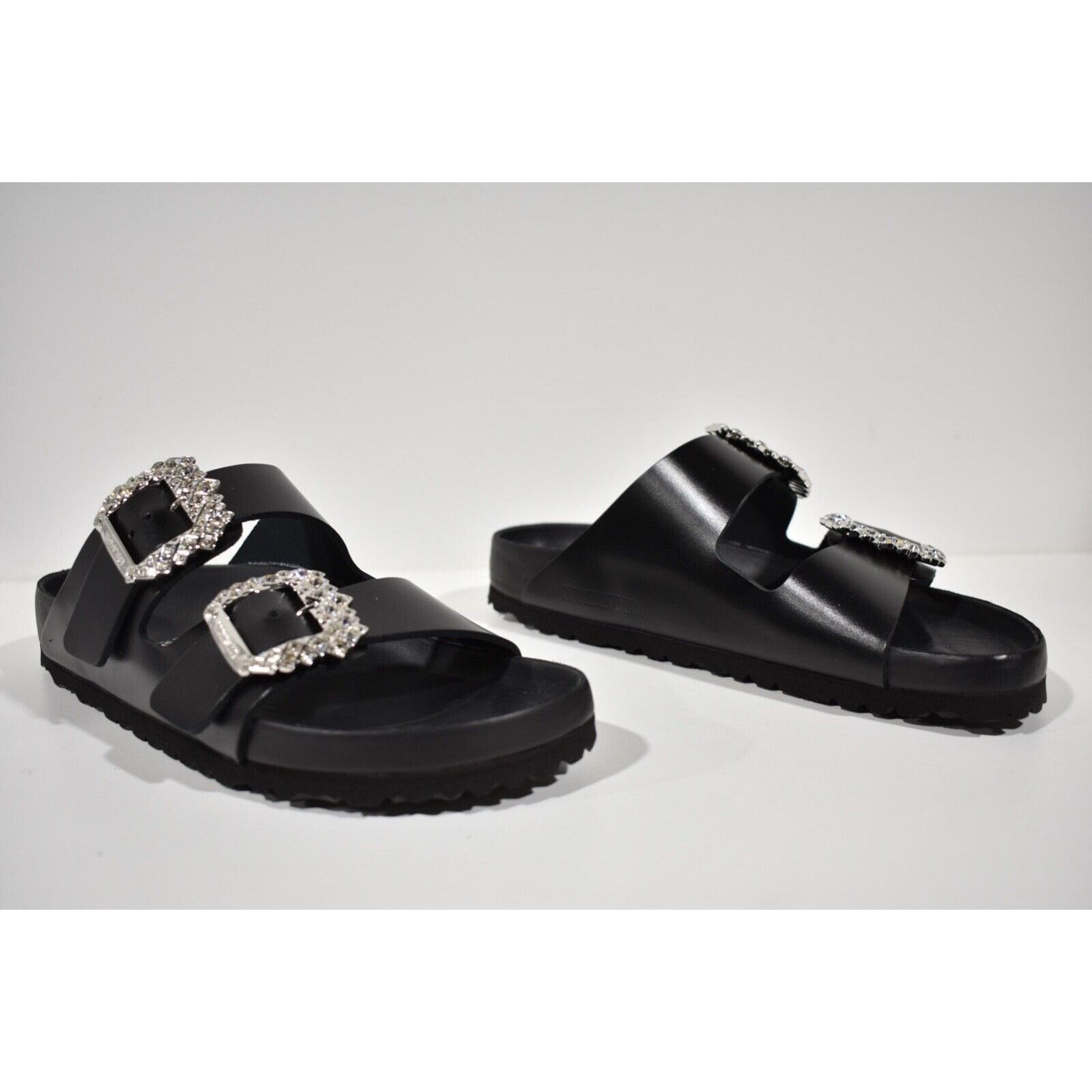 Manolo Blahnik Manolo Blahnik Birkenstock Arizona Crystal Buckle Black Size US 5 / IT 35 - 5 Thumbnail