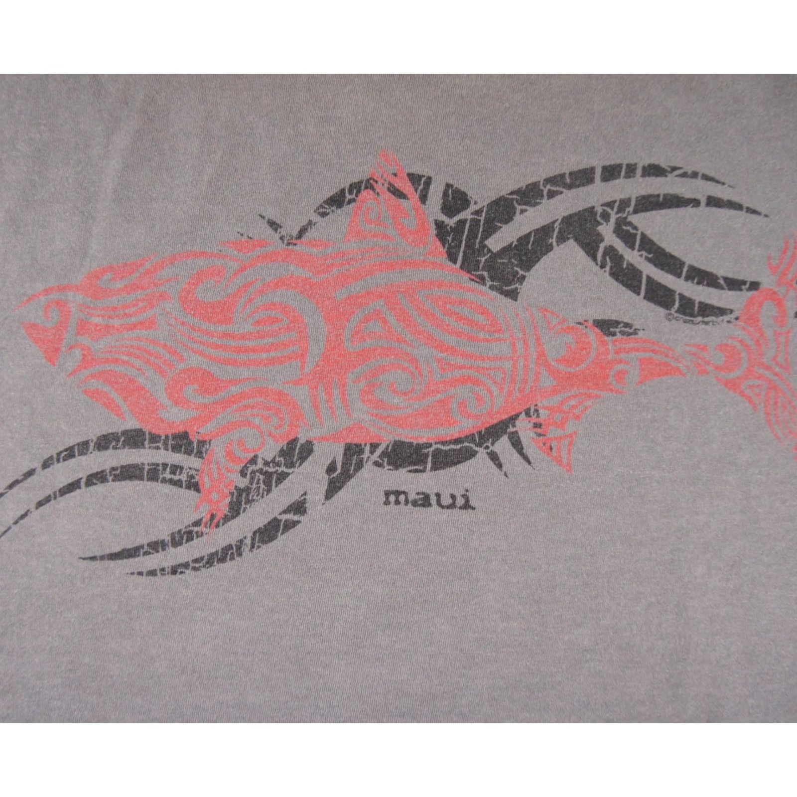 Vintage VINTAGE Crazy Shirts Hawaiian T-Shirt Men Large Gray Short Sleeve Maui Tribal Fish Logo Size US L / EU 52-54 / 3 - 7 Thumbnail