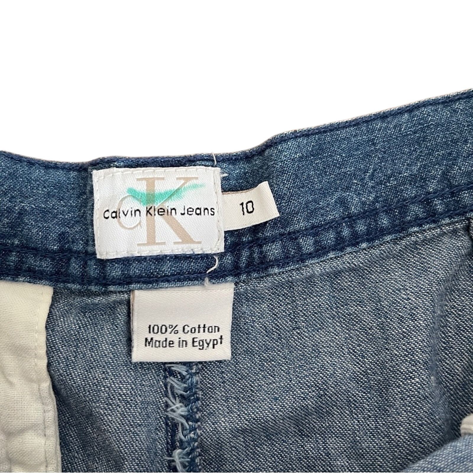 Calvin Klein Vintage90s Calvin Klein Cargo Denim Shorts Size 10 Size 32" / US 10 / IT 46 - 6 Thumbnail