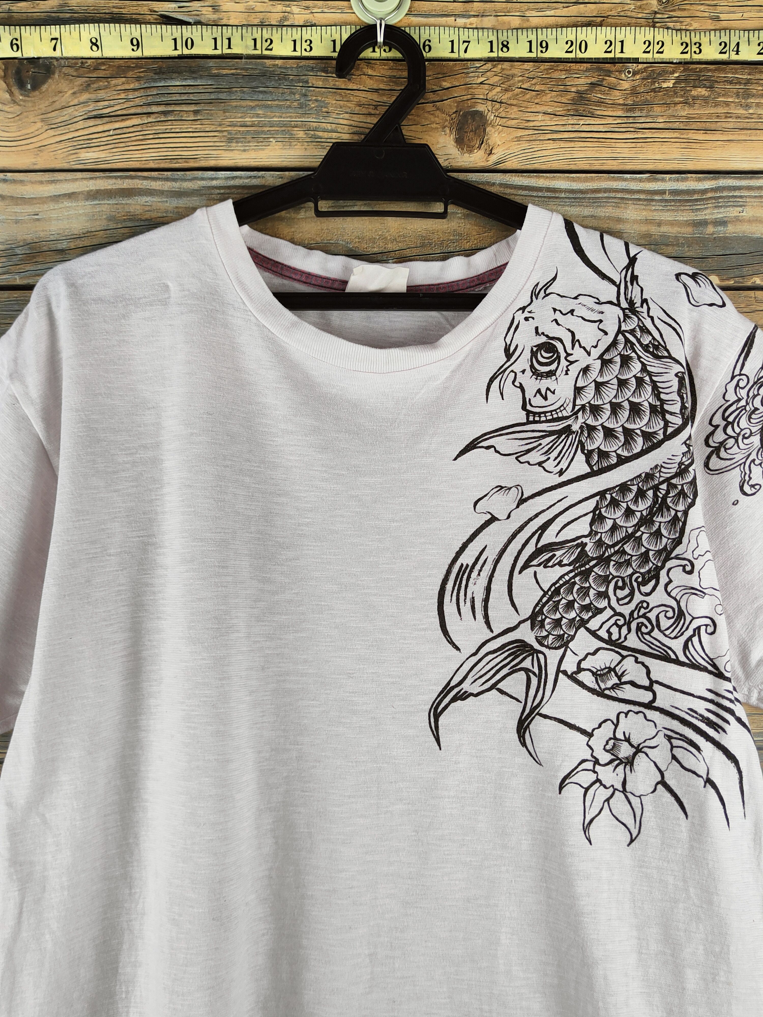 Japanese Brand DL Strange Heaven White Short Sleeve T-shirts #S2879 Size US L / EU 52-54 / 3 - 2 Thumbnail