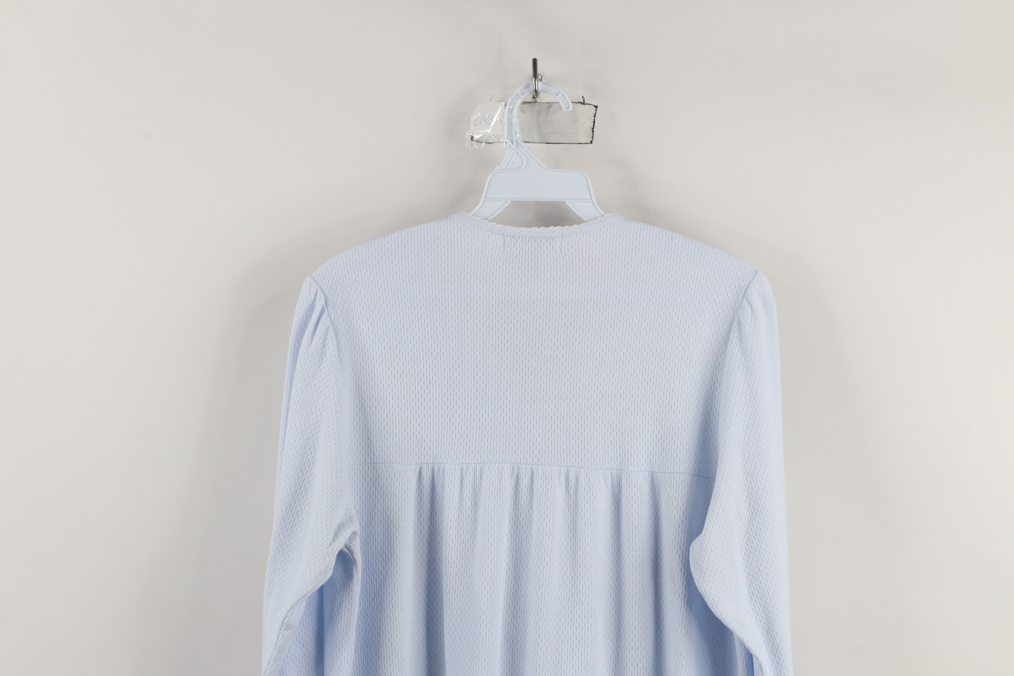 Vintage Vintage 90s Miss Elaine Lace Thermal Long Sleeve Night Gown Size M / US 6-8 / IT 42-44 - 12 Thumbnail