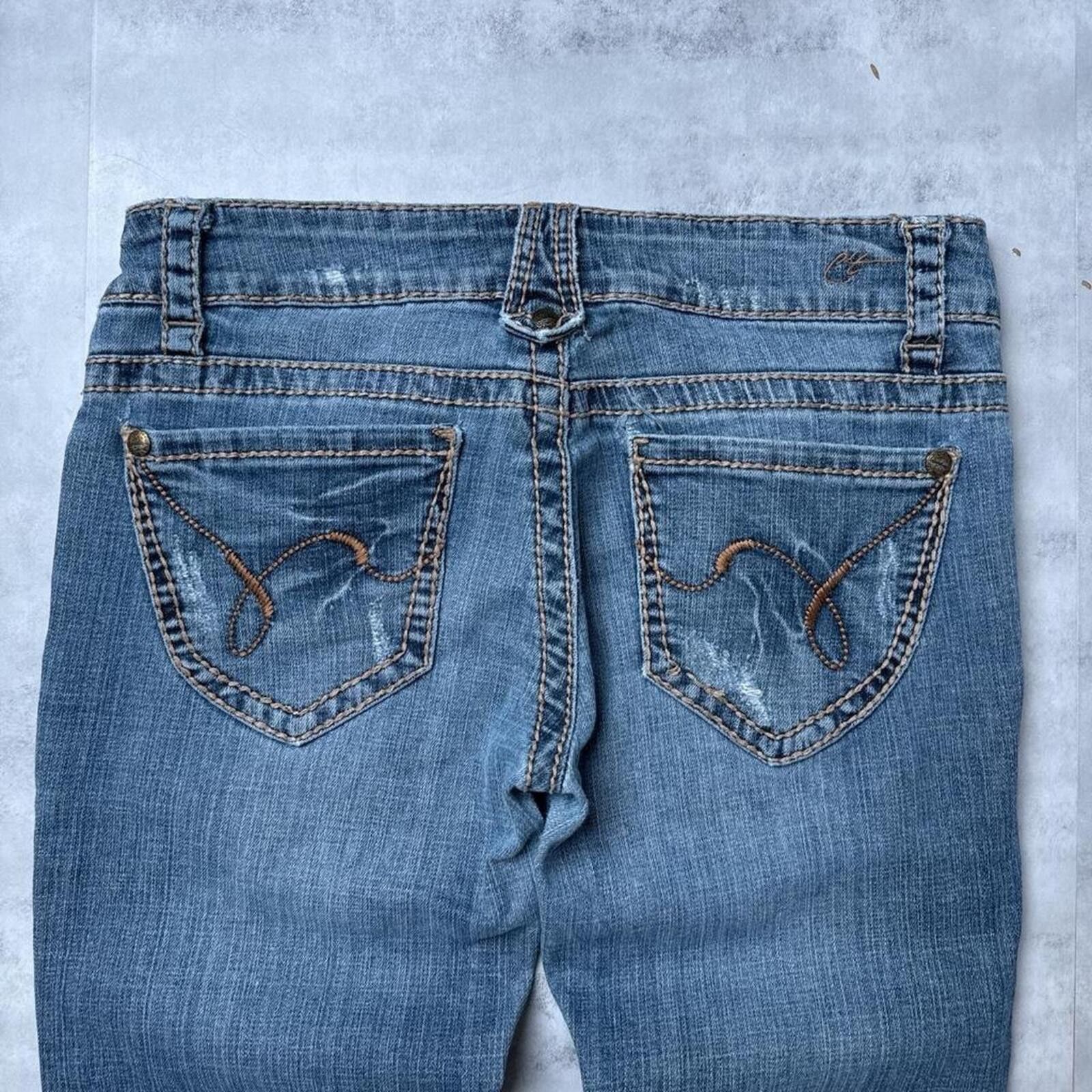 Other Y2K Cest Toi Flared distressed denim 00s jeans Size 30" / US 8 / IT 44 - 6 Thumbnail