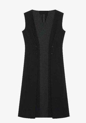 o1srvl11e1124 Sleeveless Coat Fress in Black