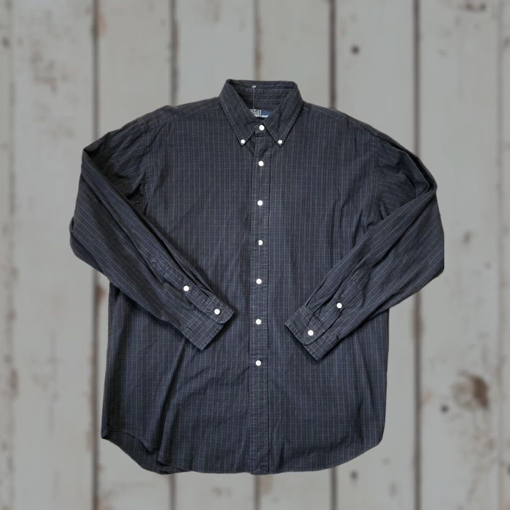 Polo Ralph Lauren Polo Ralph Lauren Shirt Mens Large Plaid Button-Down Blake Classic Dress Shirt Size 42R - 1 Thumbnail