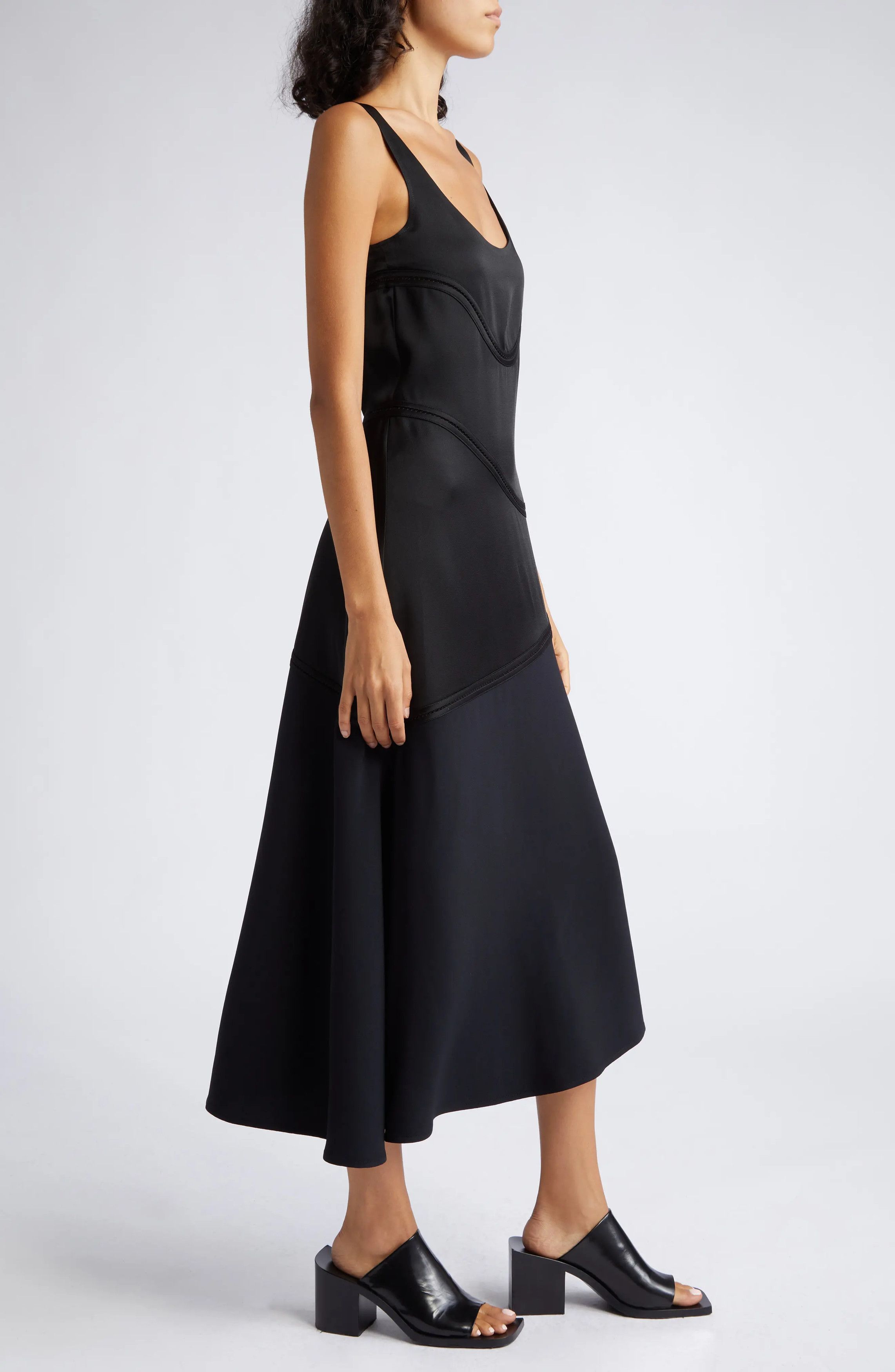 Jil Sander o1y0925 Sleeveless Midi Dress in Black Size XS / US 0-2 / IT 36-38 - 5 Thumbnail
