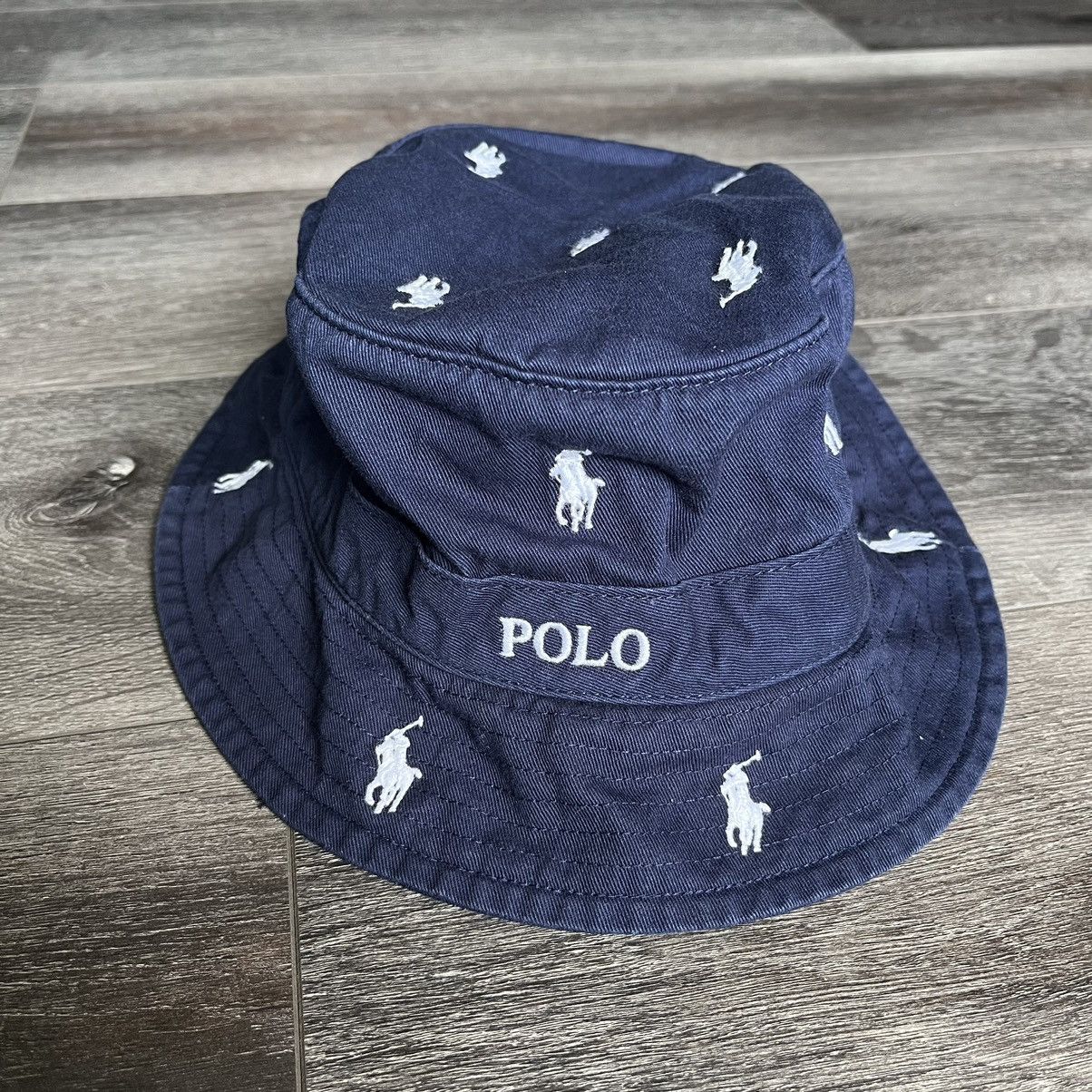 Polo Ralph Lauren × Ralph Lauren Polo Ralph Lauren Multi Pony Scattered Logo Beach Bucket Hat Size ONE SIZE - 1 Thumbnail
