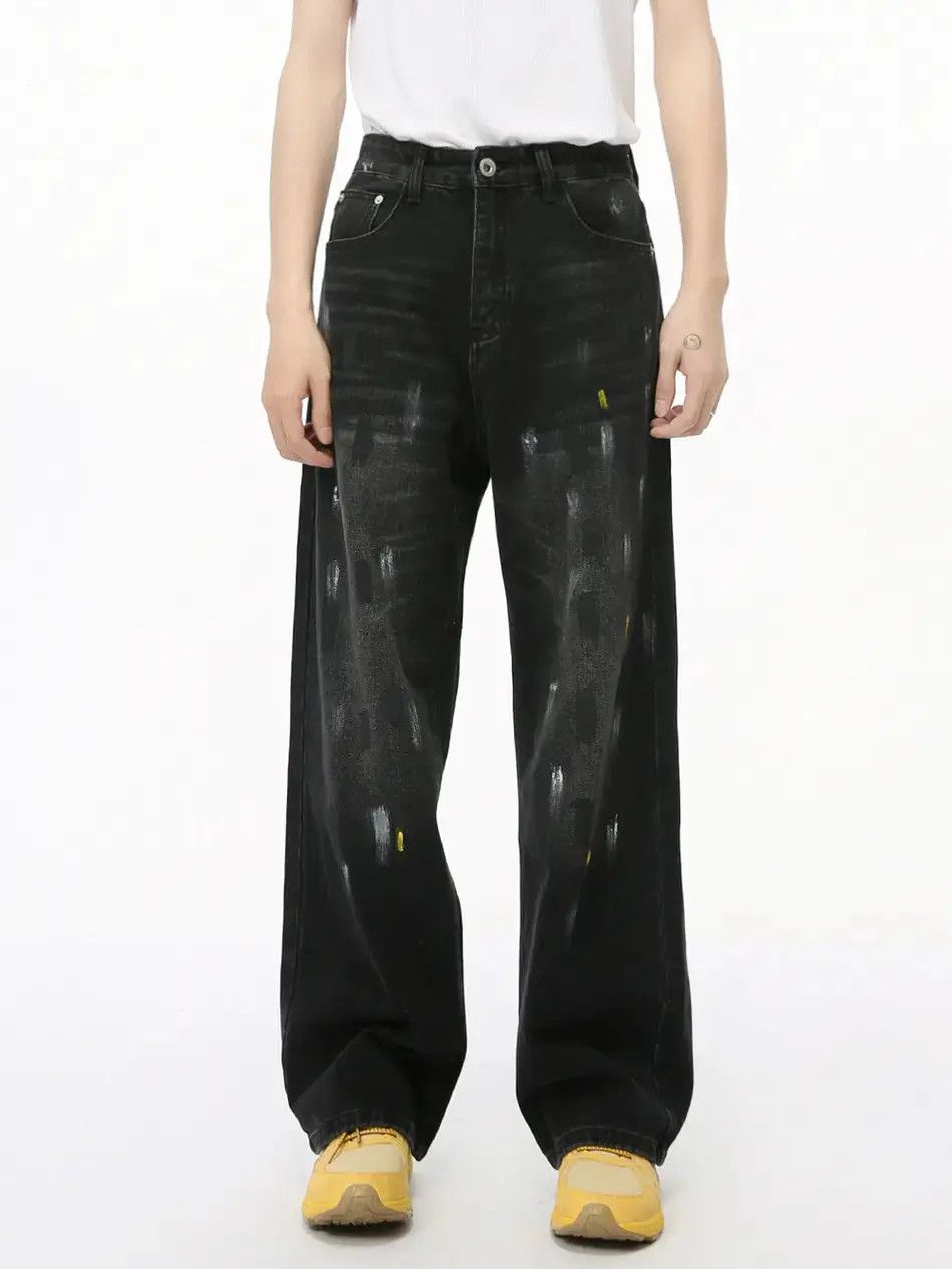 Japanese Brand Retro loose high street graffiti jeans Size US 32 / EU 48 - 1 Thumbnail