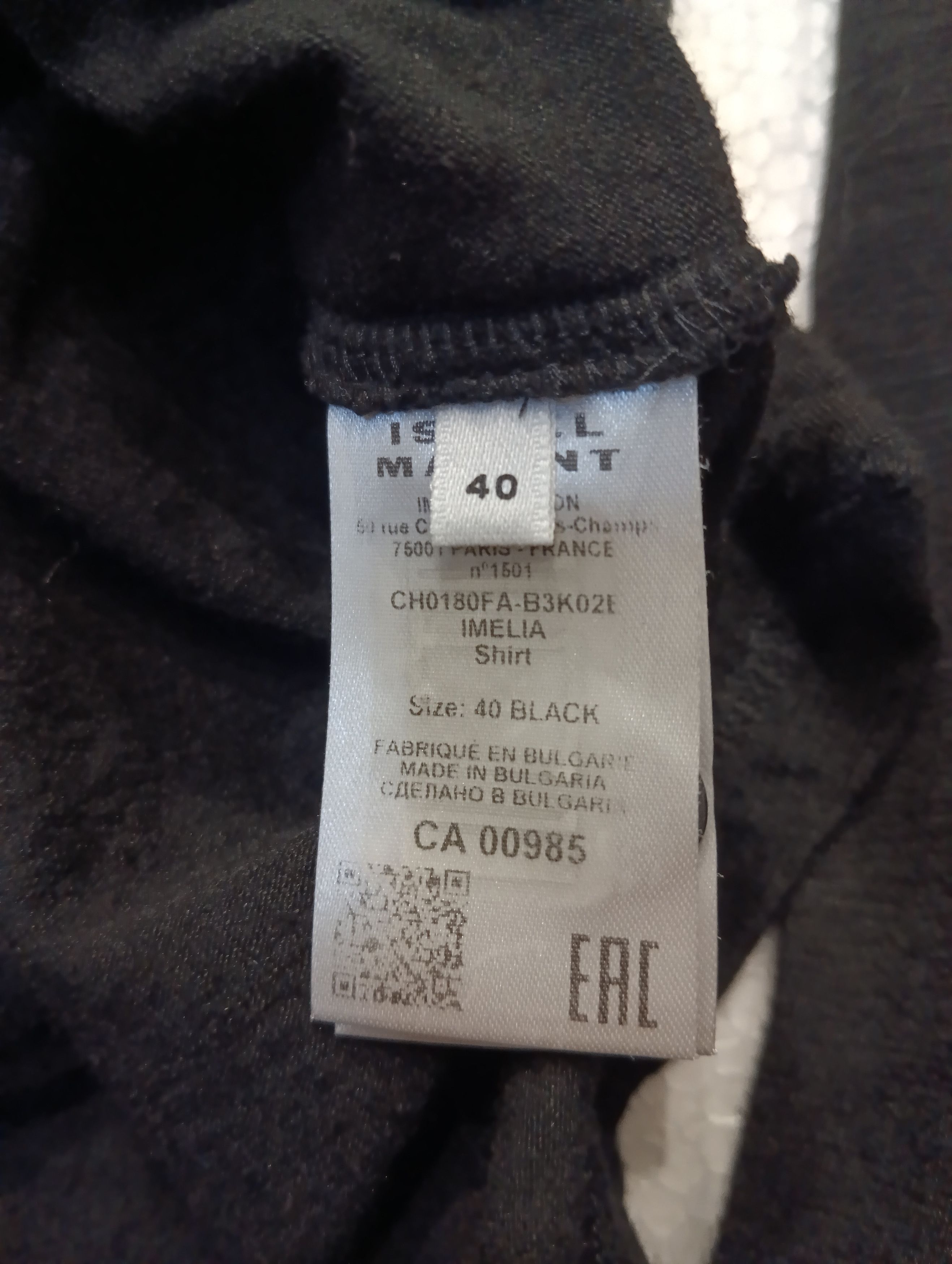 Isabel Marant Marant Etoile Imelia shirt black Size S / US 4 / IT 40 - 9 Thumbnail