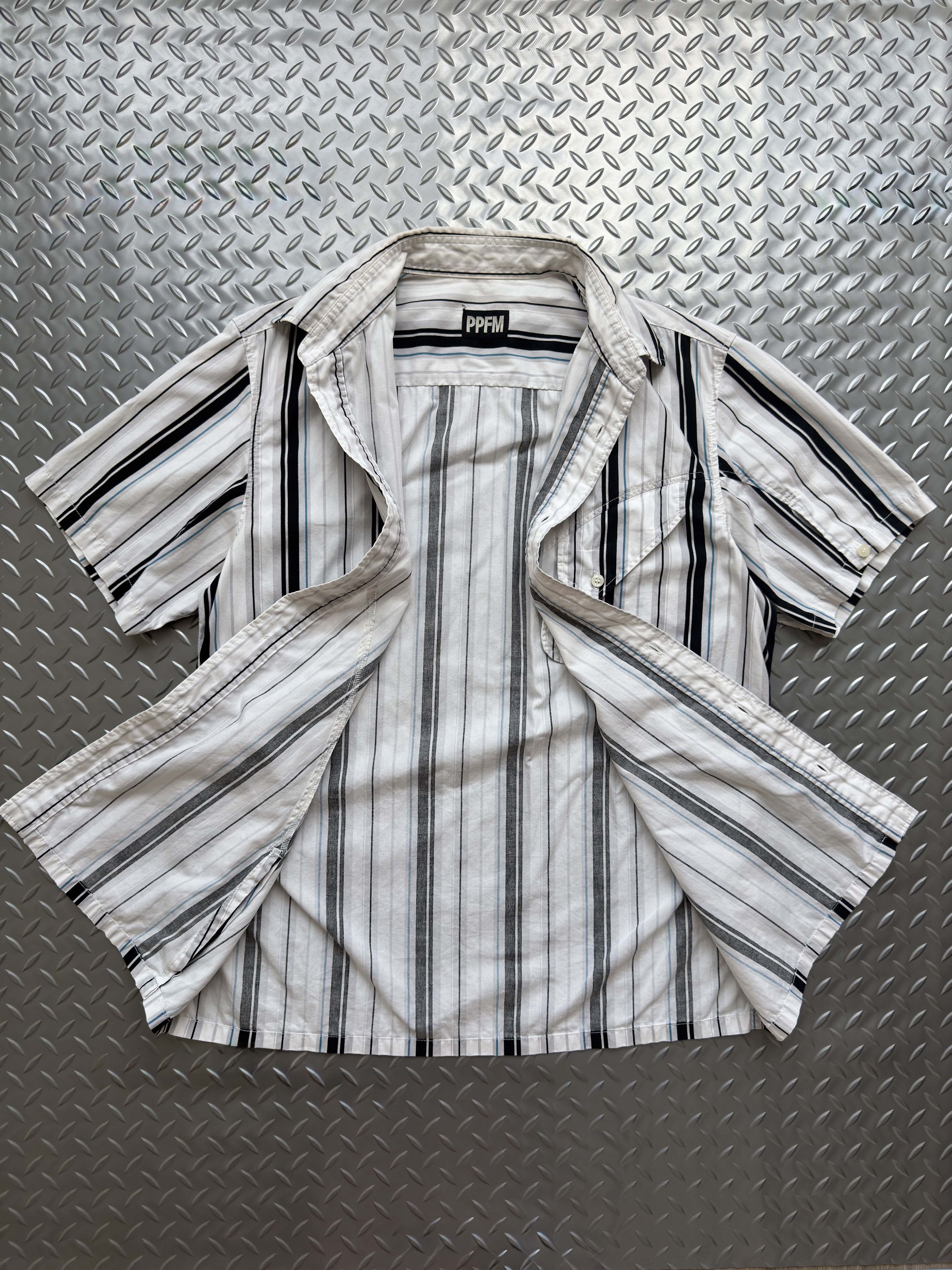 PPFM PPFM Striped Short-Sleeve Button-Up Shirt Size US L / EU 52-54 / 3 - 5 Thumbnail