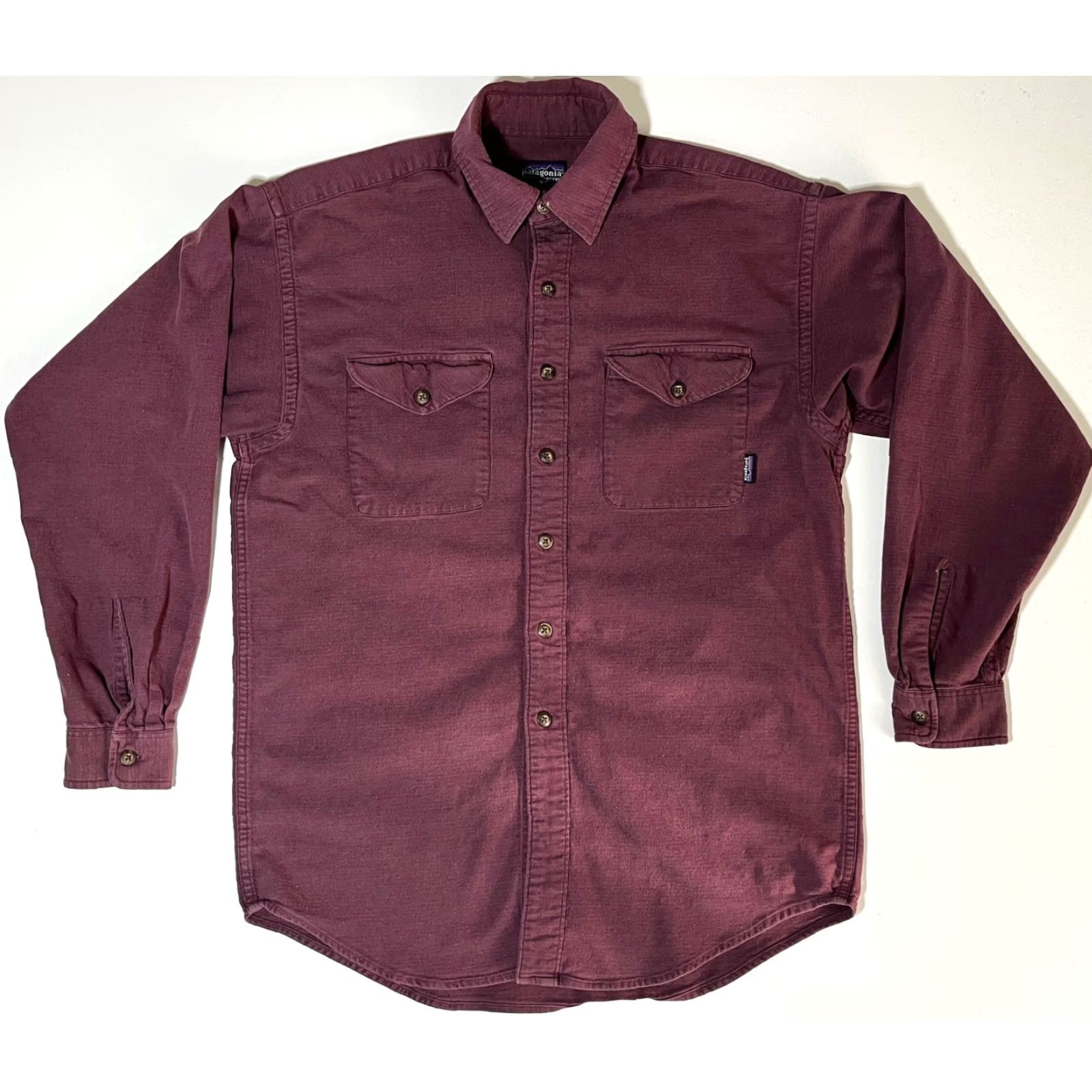 Patagonia Patagonia Men’s Vintage Button-Up Shirt Burgundy 90s Cotton Blend Flannel M Long Sleeve Collared Utility Pockets Outdoor Casual Mens Size US M / EU 48-50 / 2 - 3 Thumbnail