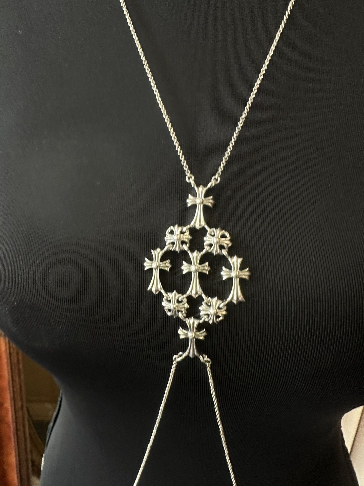 Chrome Hearts 1 of 1 FULL BODY CHAIN MULTI CROSS SILVER Size ONE SIZE - 4 Thumbnail
