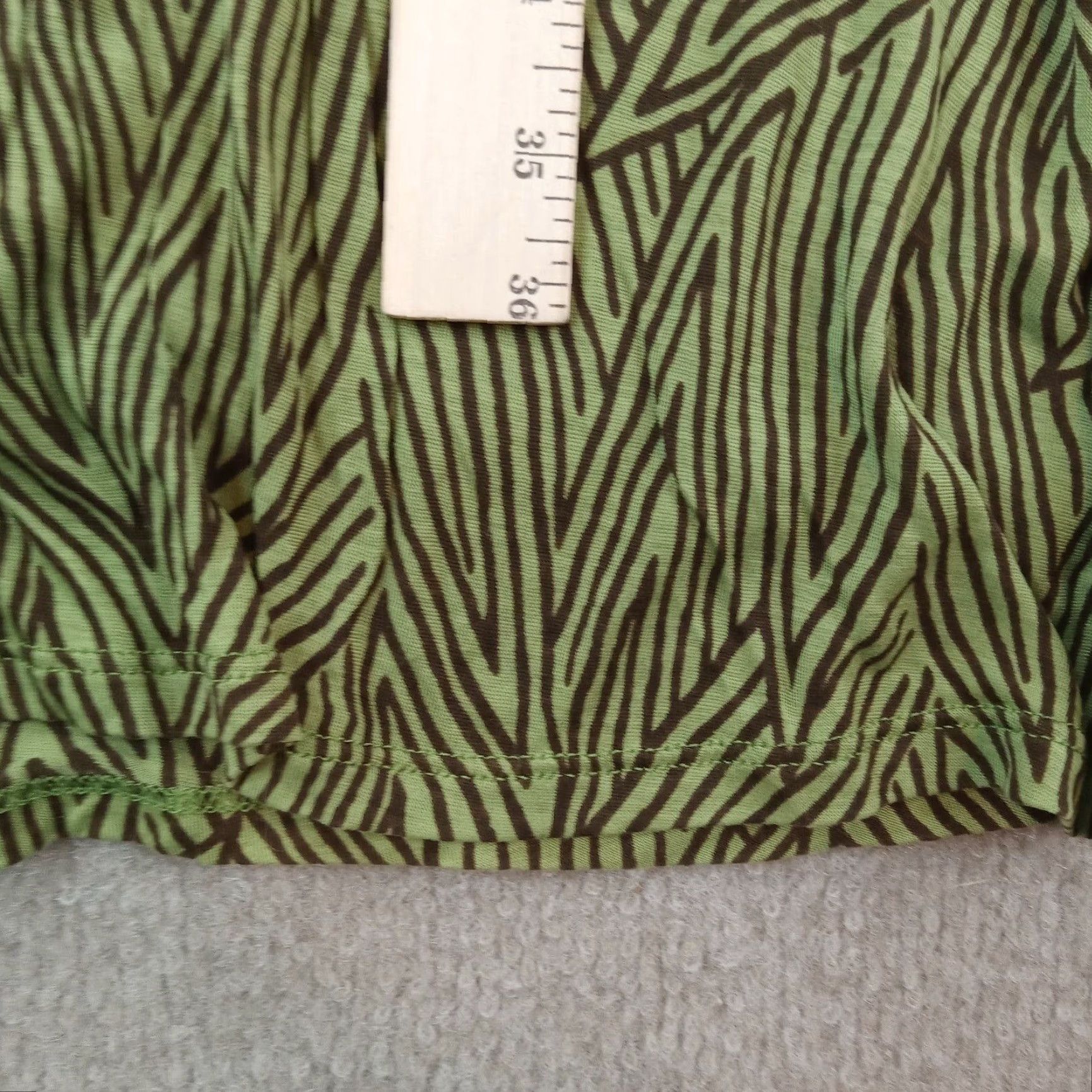 Boden Boden Dress Womens 8 Green 3/4 Sleeve V-Neck Midi Faux Wrap Knit Lyocell Geometric Casual Size M / US 6-8 / IT 42-44 - 3 Thumbnail