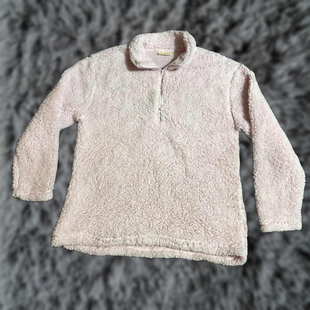 Vintage Bobbie Brookes Sherpa Fleece Jacket Womens Medium 1/4 Zip Cozy Warm Soft Plush Size M / US 6-8 / IT 42-44 - 1 Thumbnail