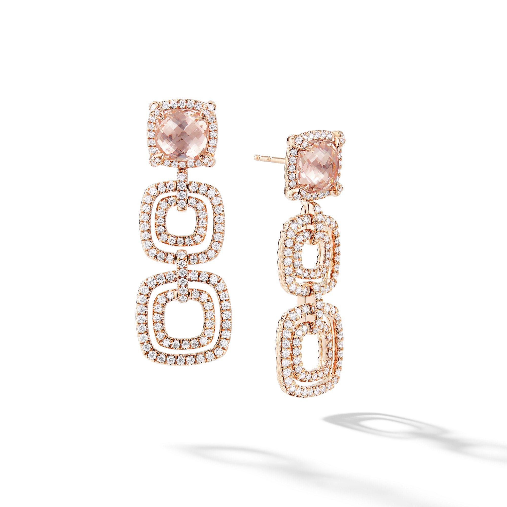 David Yurman o1w1db10325 Earring in 18K Rose Gold with Morganite Size ONE SIZE - 1 Preview