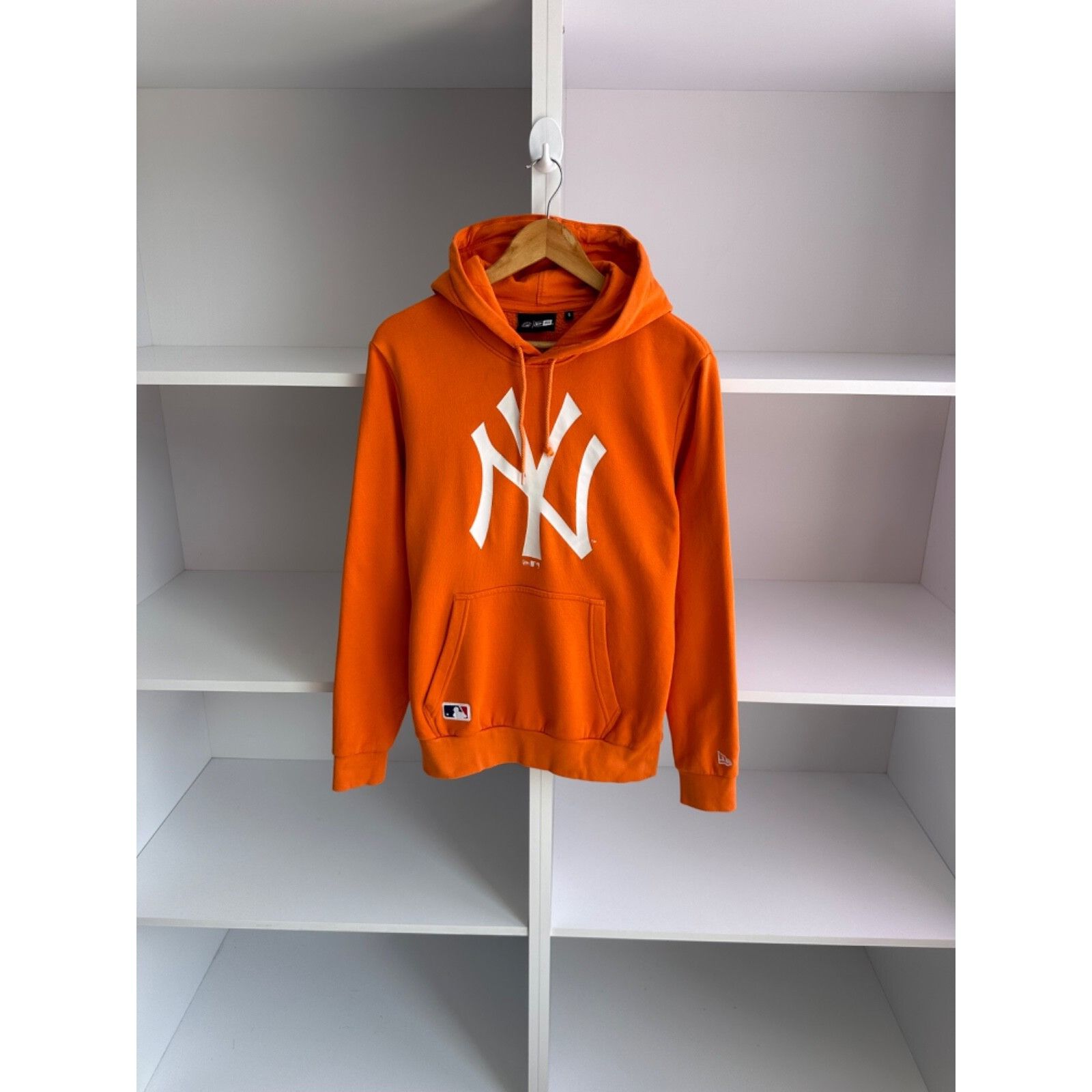 New Era VTG New Era Yankees MLB Big Logo Orange Hoodie Size US S / EU 44-46 / 1 - 1 Thumbnail