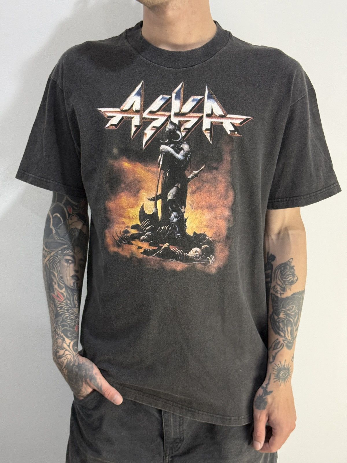 Band Tees Vintage 1990s Aska Metal Band Tshirt Size US L / EU 52-54 / 3 - 1 Thumbnail