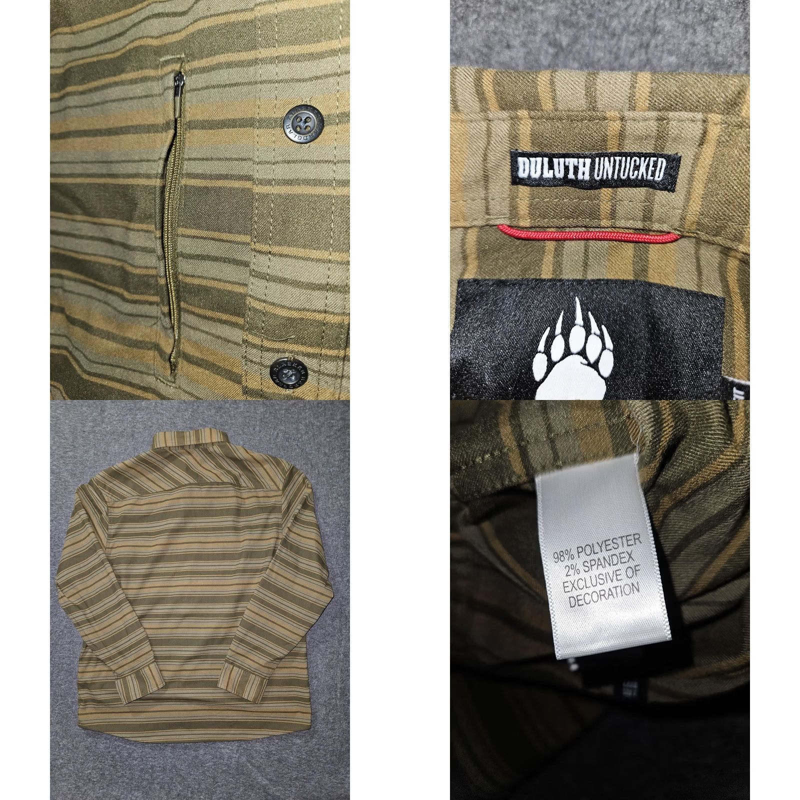 Vintage VINTAGE Alaskan Hardgear Shirt Mens Large Brown Stripe Duluth Untucked Outdoor Size US L / EU 52-54 / 3 - 8 Thumbnail