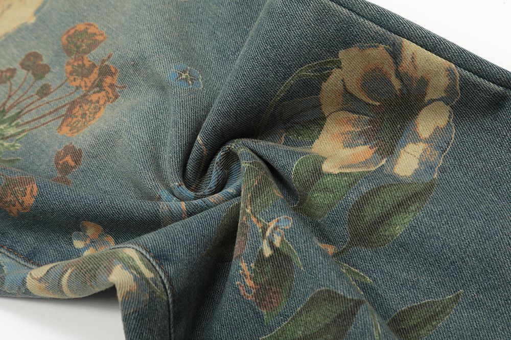 Japanese Brand × Jean American retro floral print loose wide-leg jeans Size US 32 / EU 48 - 7 Thumbnail