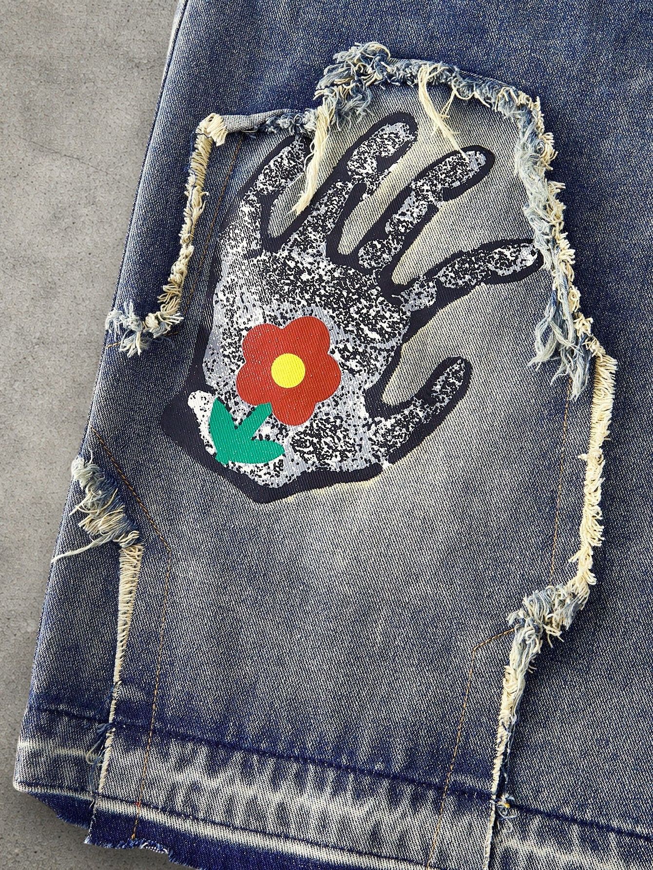 Japanese Brand Washed denim shorts Size US 32 / EU 48 - 4 Thumbnail
