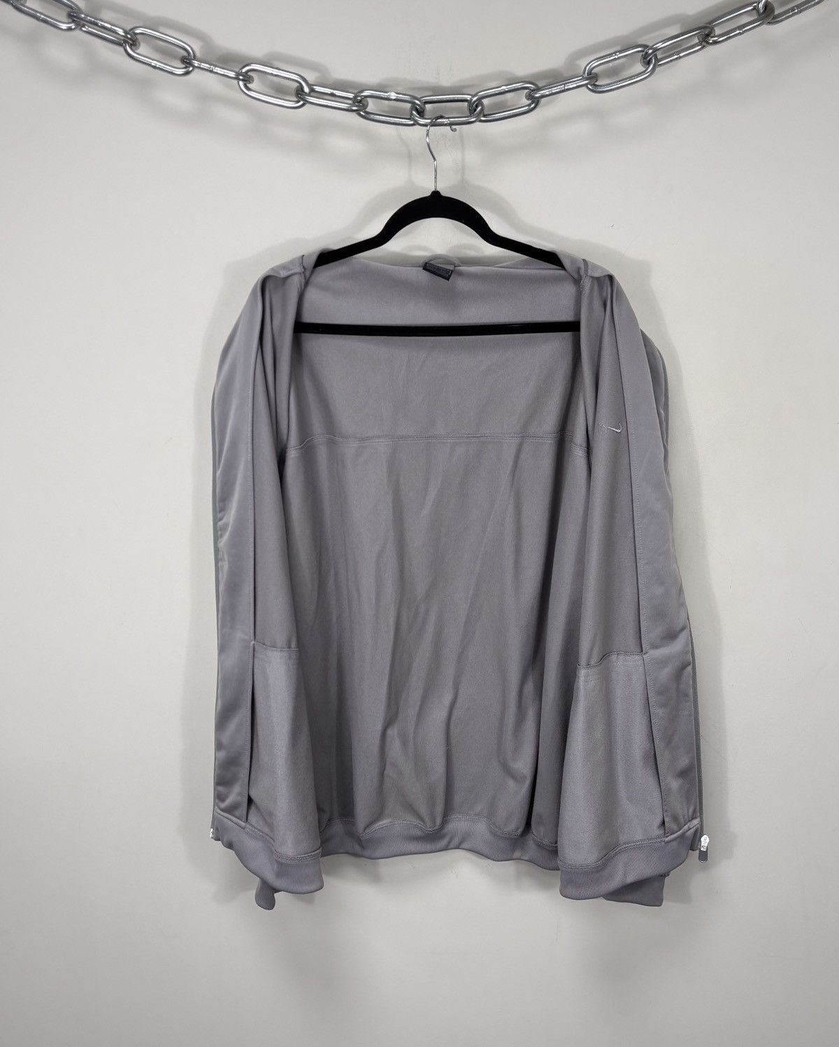 Nike Vintage 2000s Nike Y2K Gray Track Jacket Full Zip Retro Hype Size US XXL / EU 58 / 5 - 11 Thumbnail
