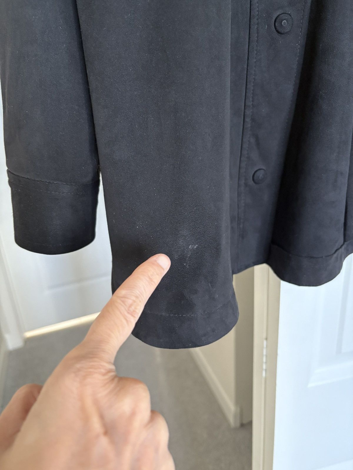 Zara Zara Black Utility Faux Suede Shirt/ShacketOversized Fit-XS Size XS / US 0-2 / IT 36-38 - 3 Thumbnail