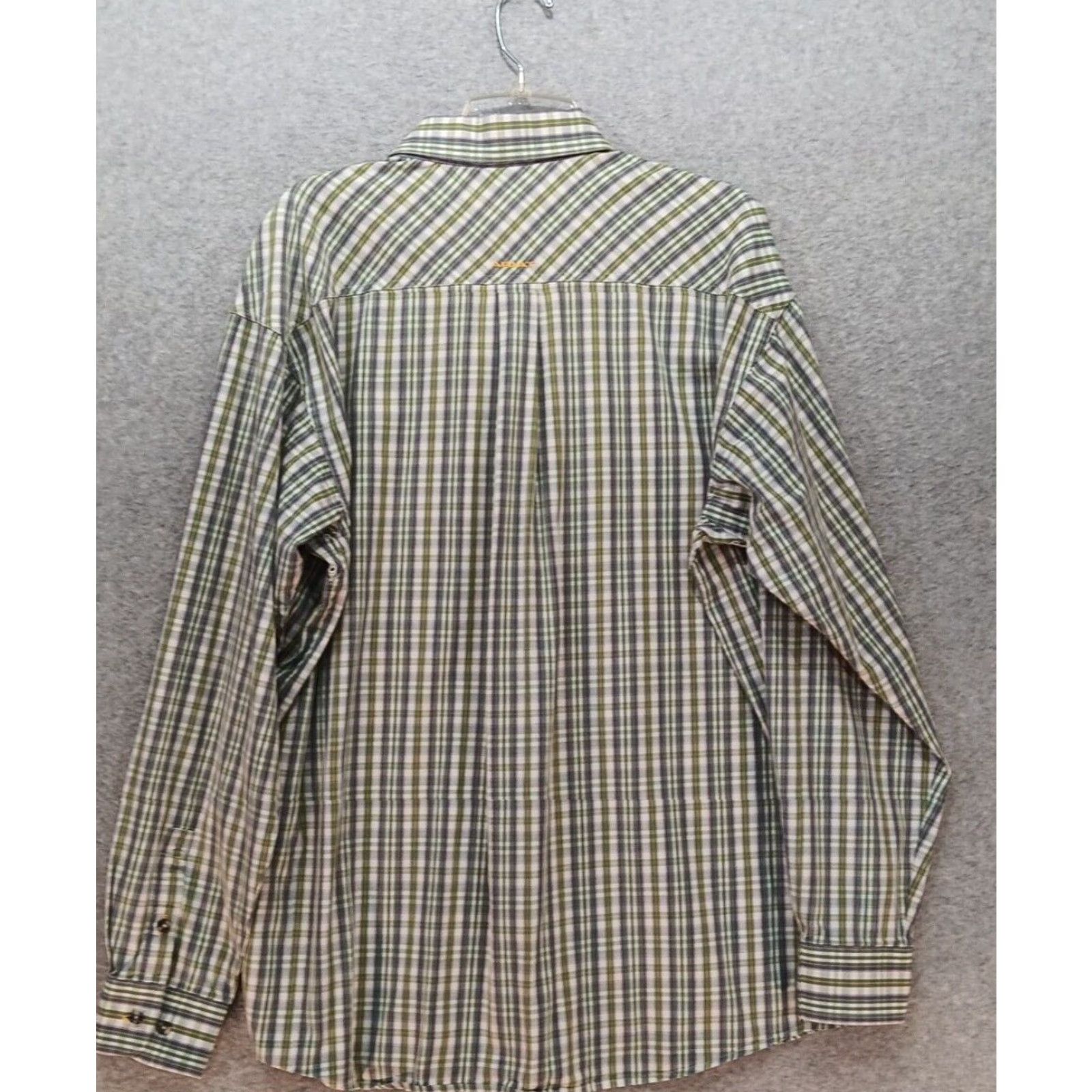 Ariat Ariat Pro Series Shirt Button-Up XL Plaid Green White Blue Long Sleeve Collared Western Casual Workwear Men Mens Size US XL / EU 56 / 4 - 2 Thumbnail