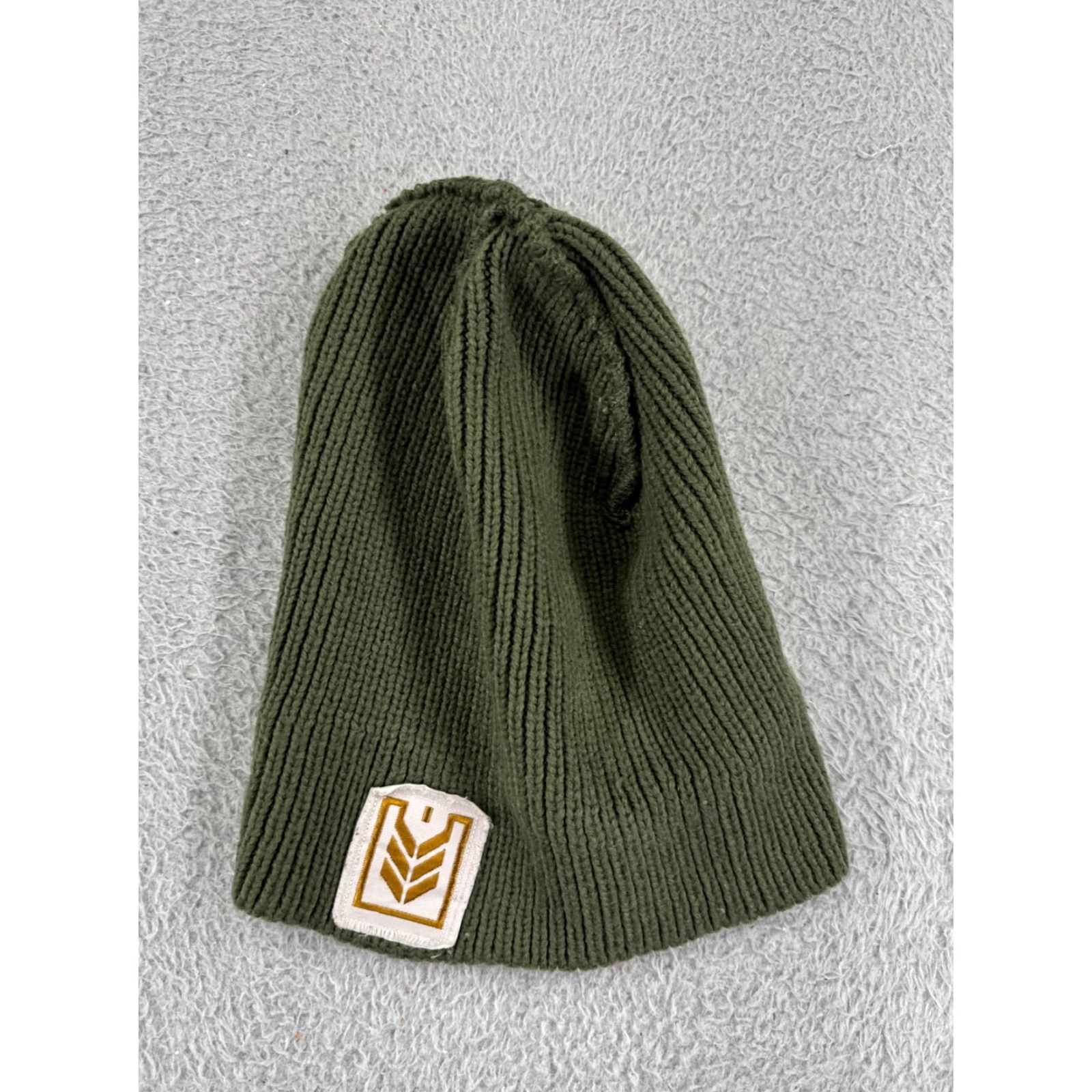 Vintage San Mar Beanie Adult One Size Green Knit 100% Acrylic Ski Snowboard Snow Size ONE SIZE - 5 Thumbnail