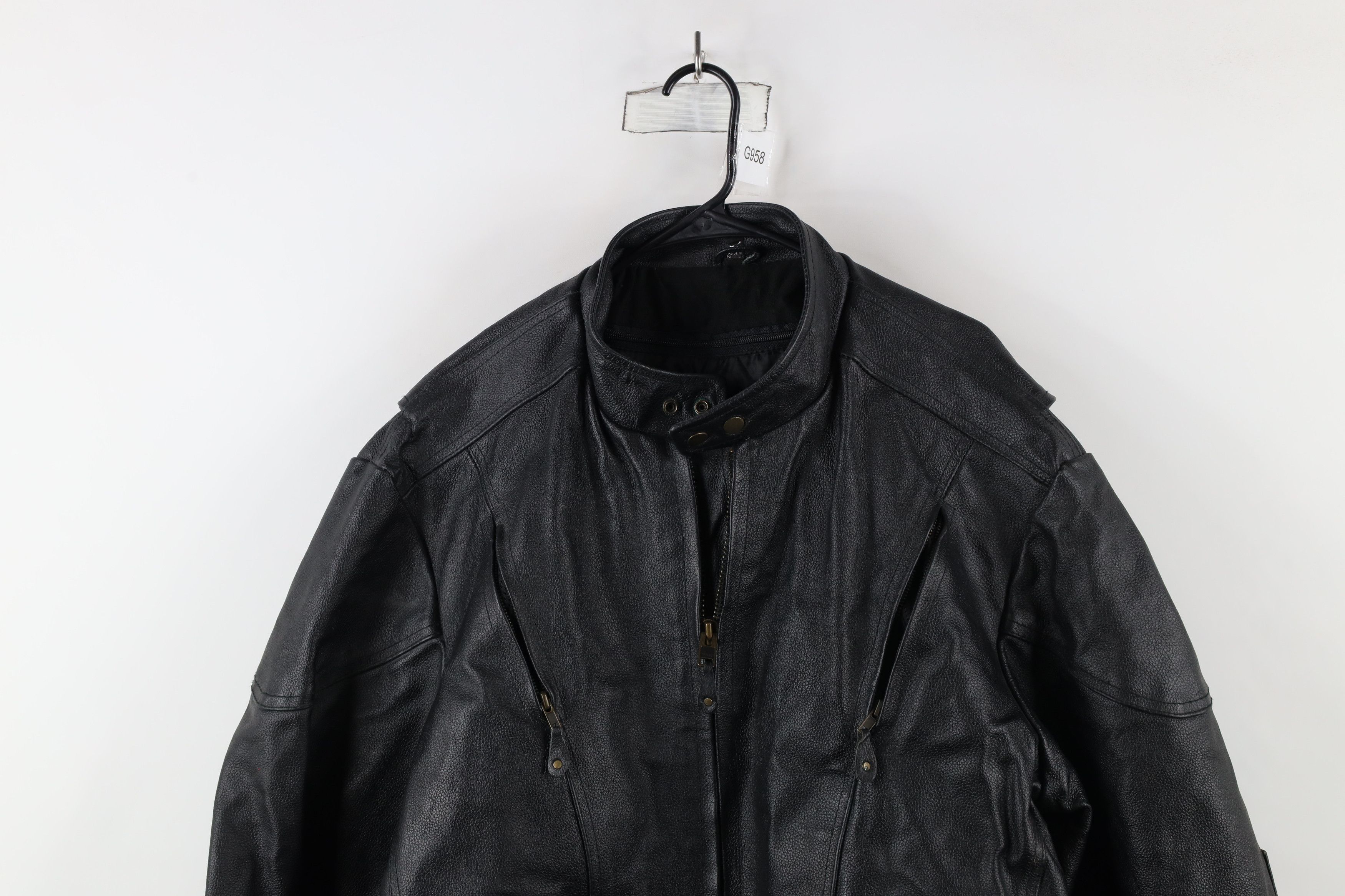 Vintage Vintage 90s Streetwear Leather Motorcycle Riding Jacket Size US XXL / EU 58 / 5 - 2 Thumbnail