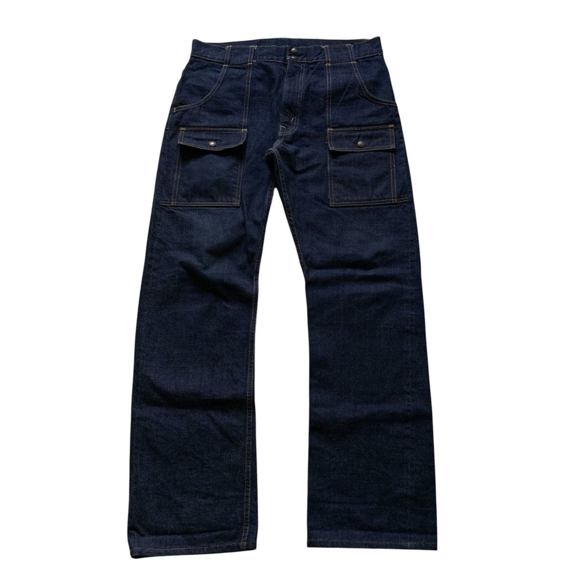 Japanese Brand Vtg 90s Dubble Works Union Made Bush Pants Selvedge Denim Size US 34 / EU 50 - 1 Thumbnail