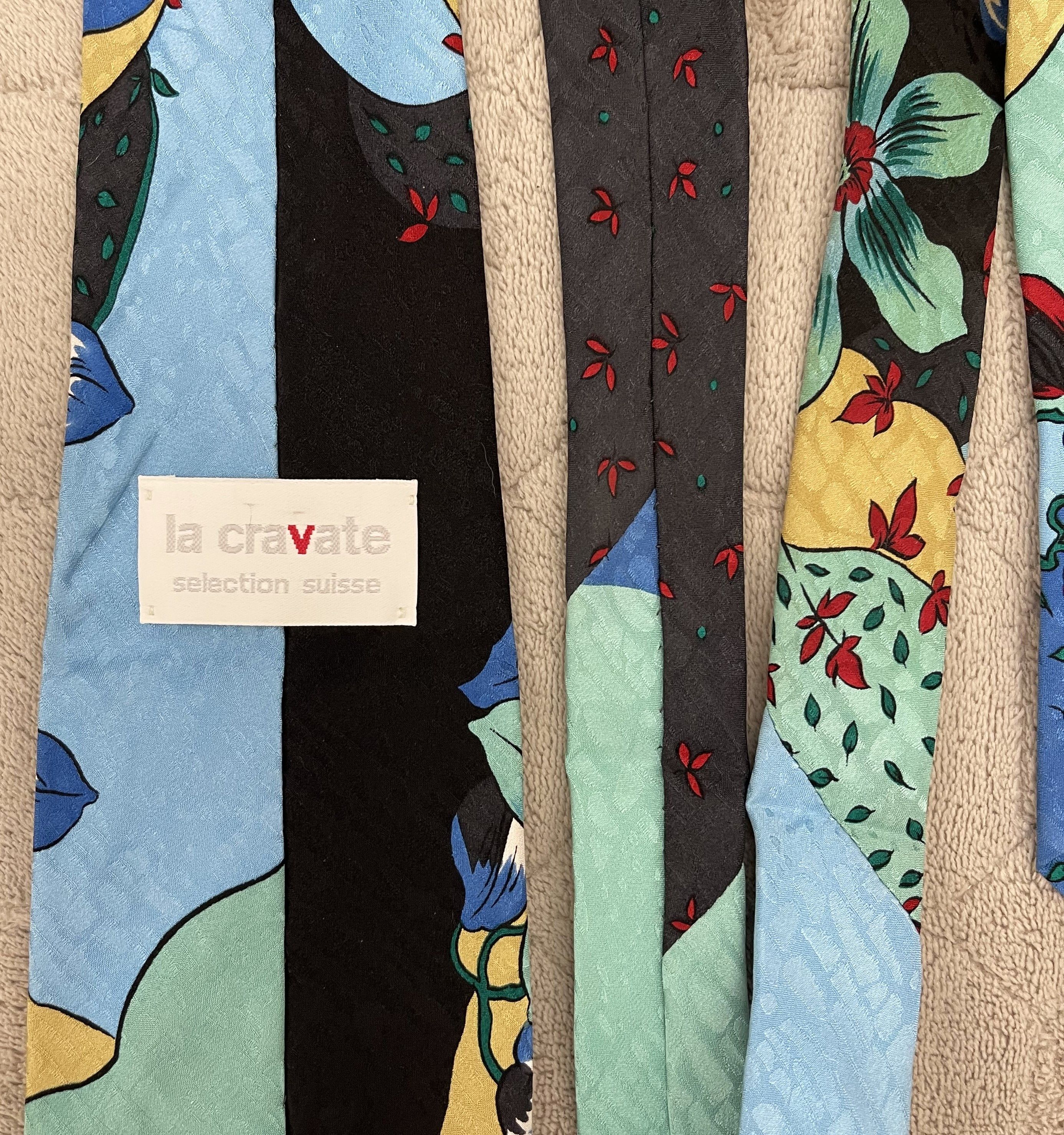 Vintage La Cravate Reine Seide Vintage Tie Size ONE SIZE - 3 Thumbnail