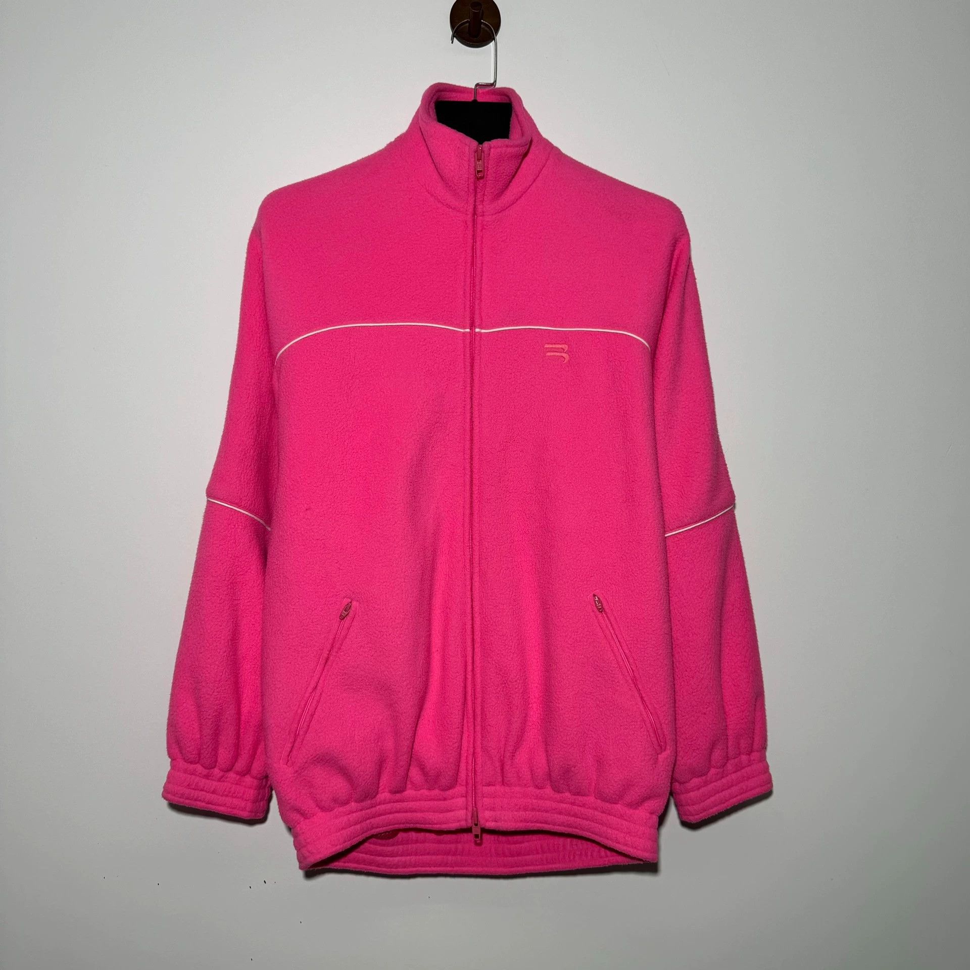 Balenciaga Balenciaga Pink Fleece Coat Size US XXS / EU 40 - 1 Thumbnail
