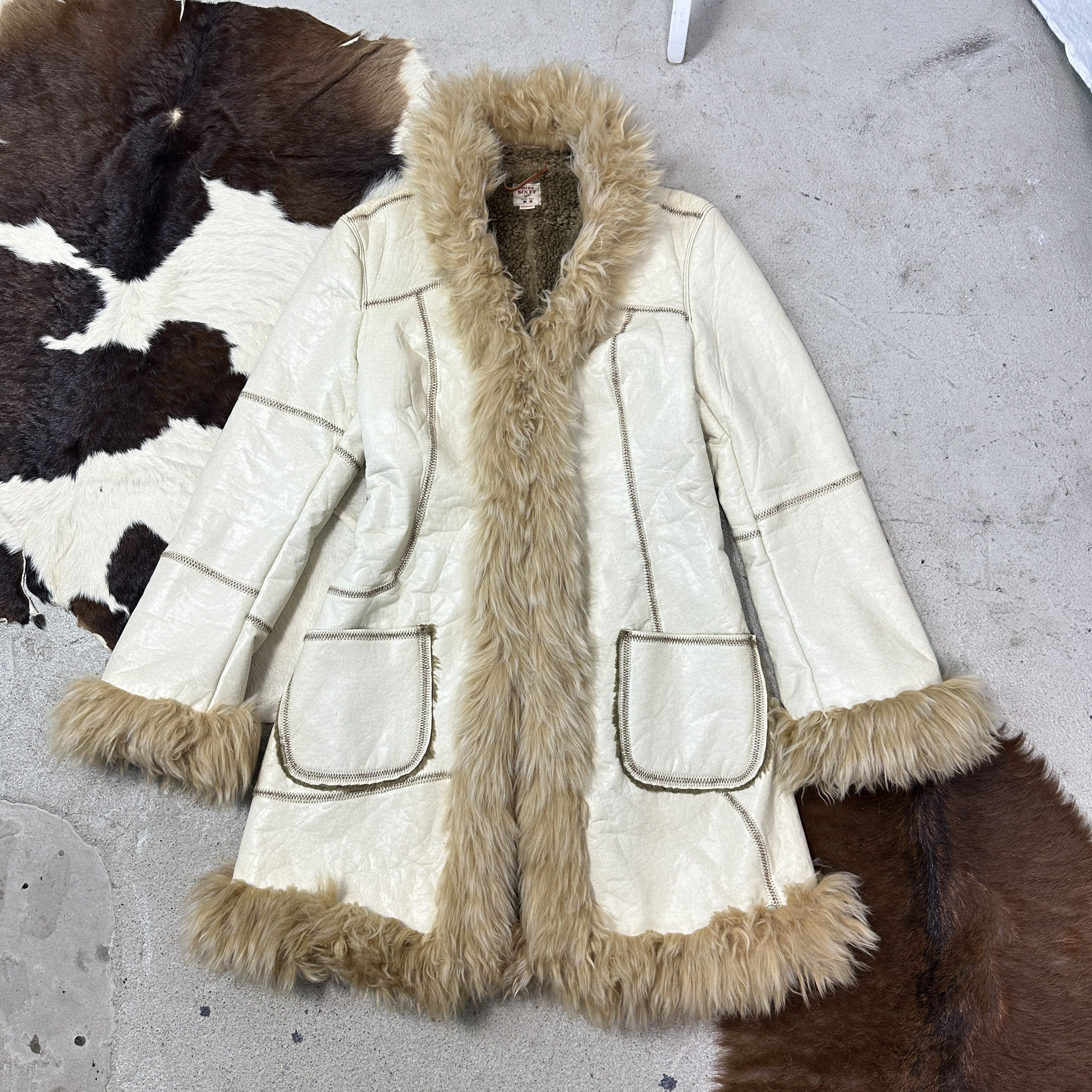 Miss Sixty Vintage Maxi Faur Fur Penny Lane Afghan Miss Sixty Coat Y2K Size S / US 4 / IT 40 - 6 Thumbnail