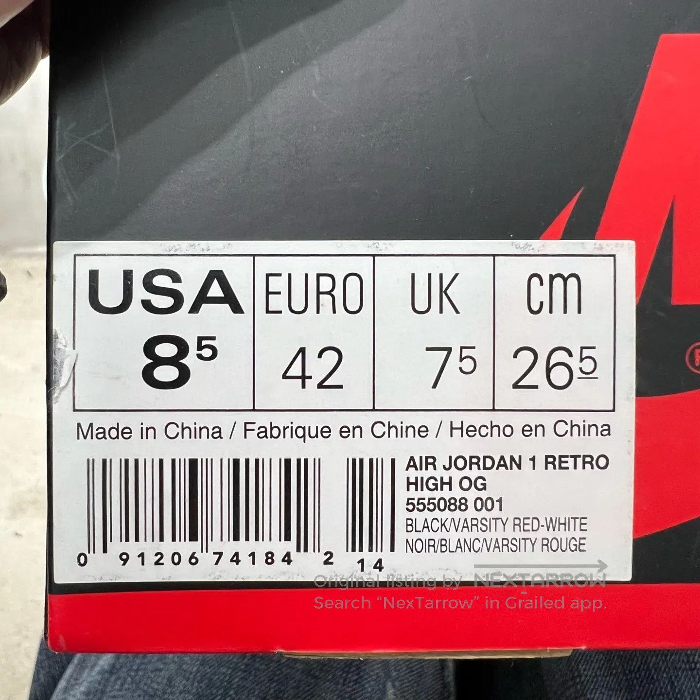 Nike Nike AJ1 Black and Red shoes Size US 9 / EU 42 - 9 Thumbnail
