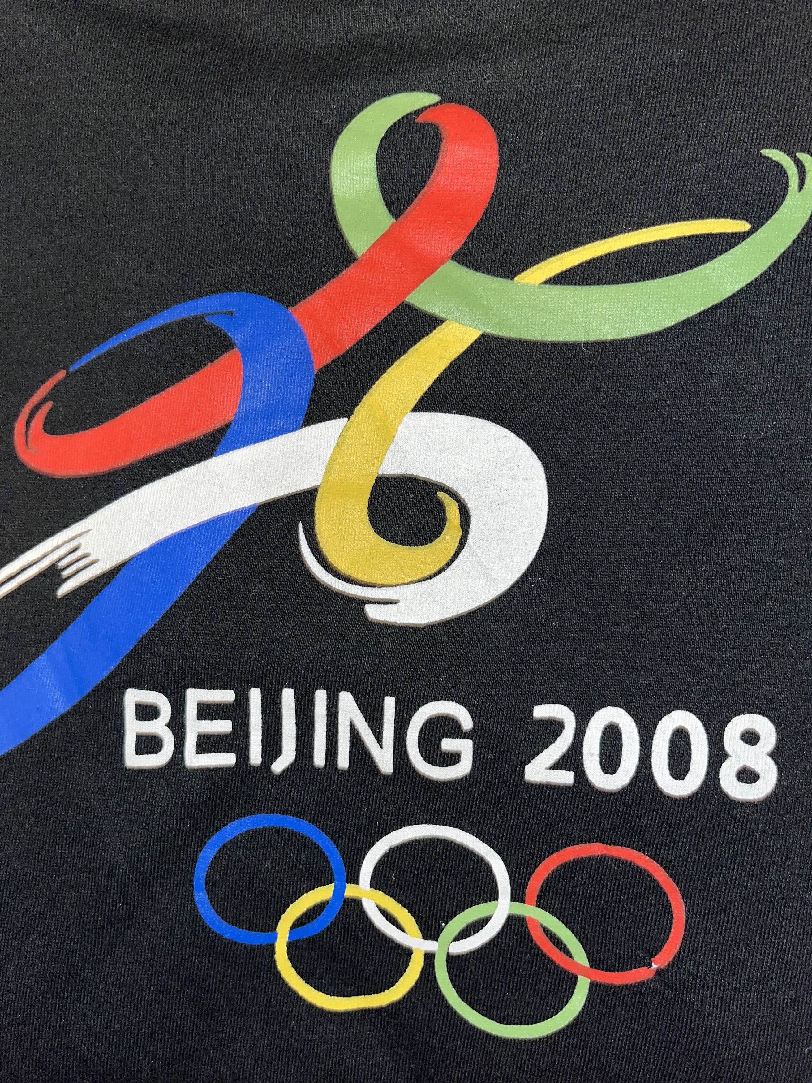USA Olympics × Vintage Black Vintage 2008 Beijing Olympics Cotton T-Shirt Size US XXL / EU 58 / 5 - 2 Thumbnail