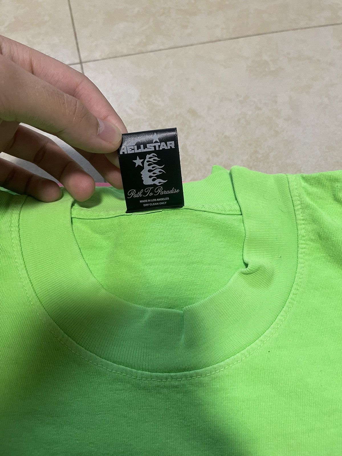 HELLSTAR HellStar Neon Green Jesus Emblem Tee Size US M / EU 48-50 / 2 - 4 Thumbnail