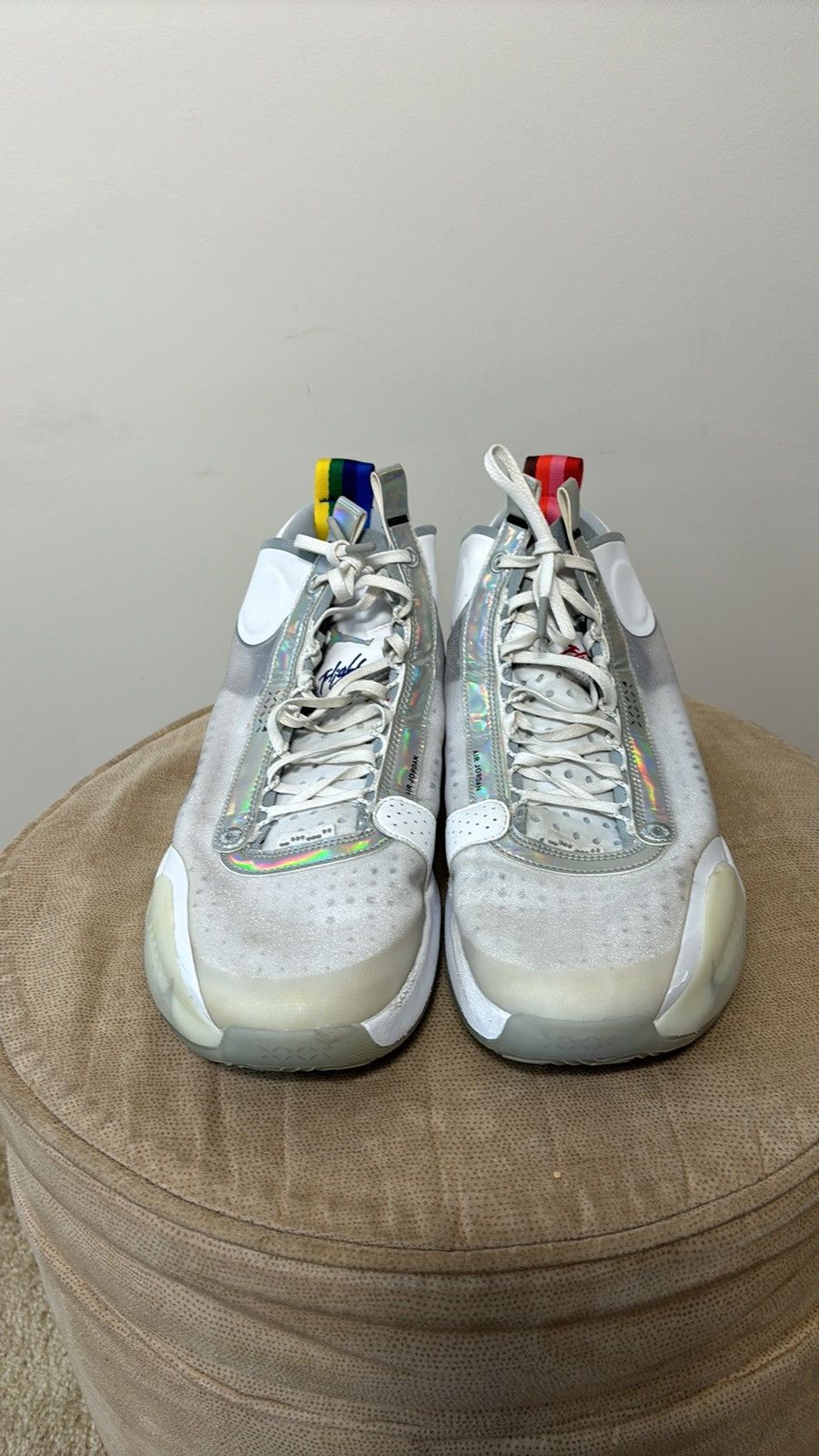 Jordan Brand × Nike Jordan XXXIV White Metallic Silver AR3240-101 Size US 14 / EU 47 - 2 Thumbnail