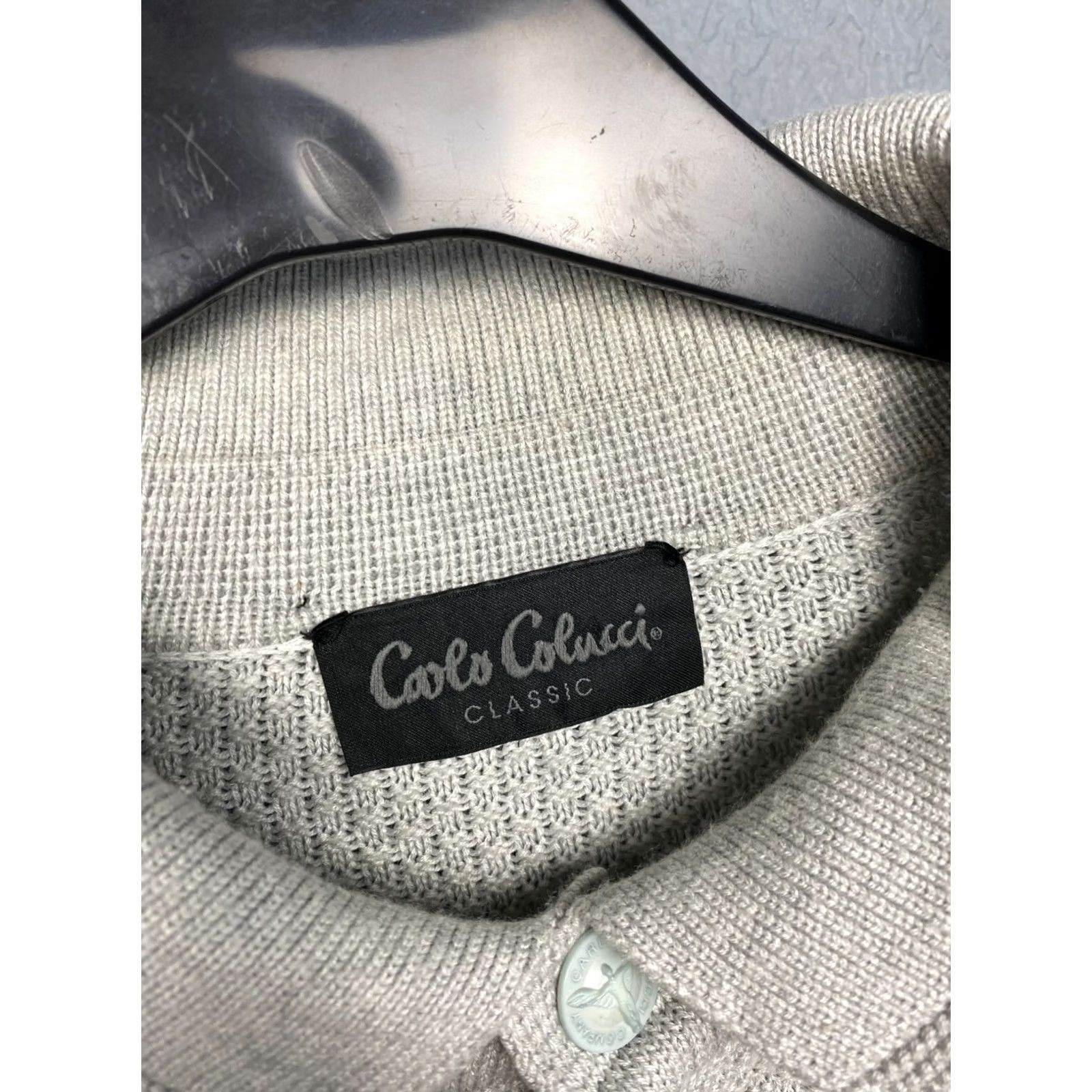 Carlo Colucci Carlo Colucci Mens Knit Sweater Size L Gray Vintage Shirt Pullover Knit Cotton Size US L / EU 52-54 / 3 - 4 Thumbnail