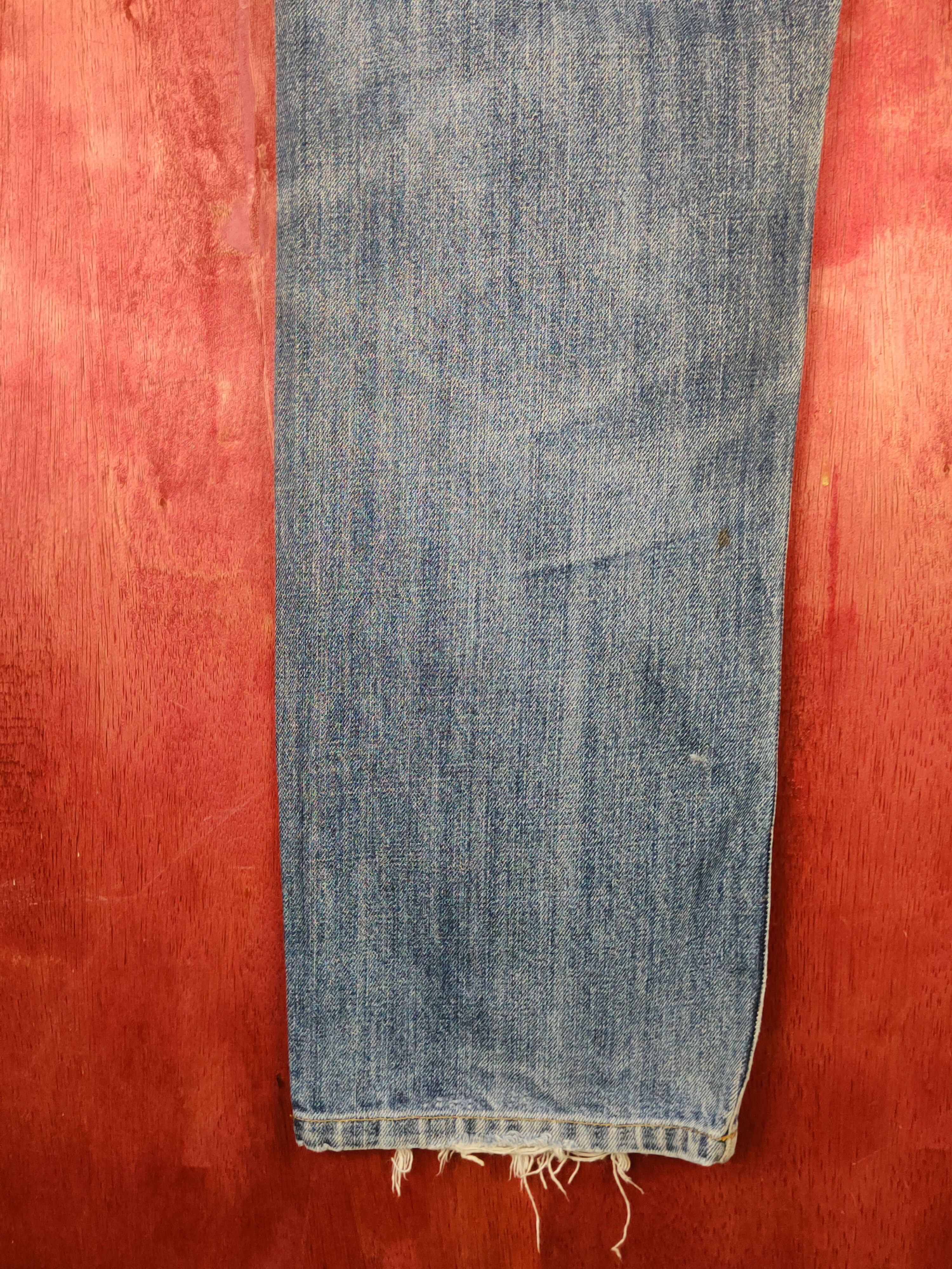 Japanese Brand Uniqlo Blue Distressed Ripped Jeans #S2194 Size US 32 / EU 48 - 10 Thumbnail