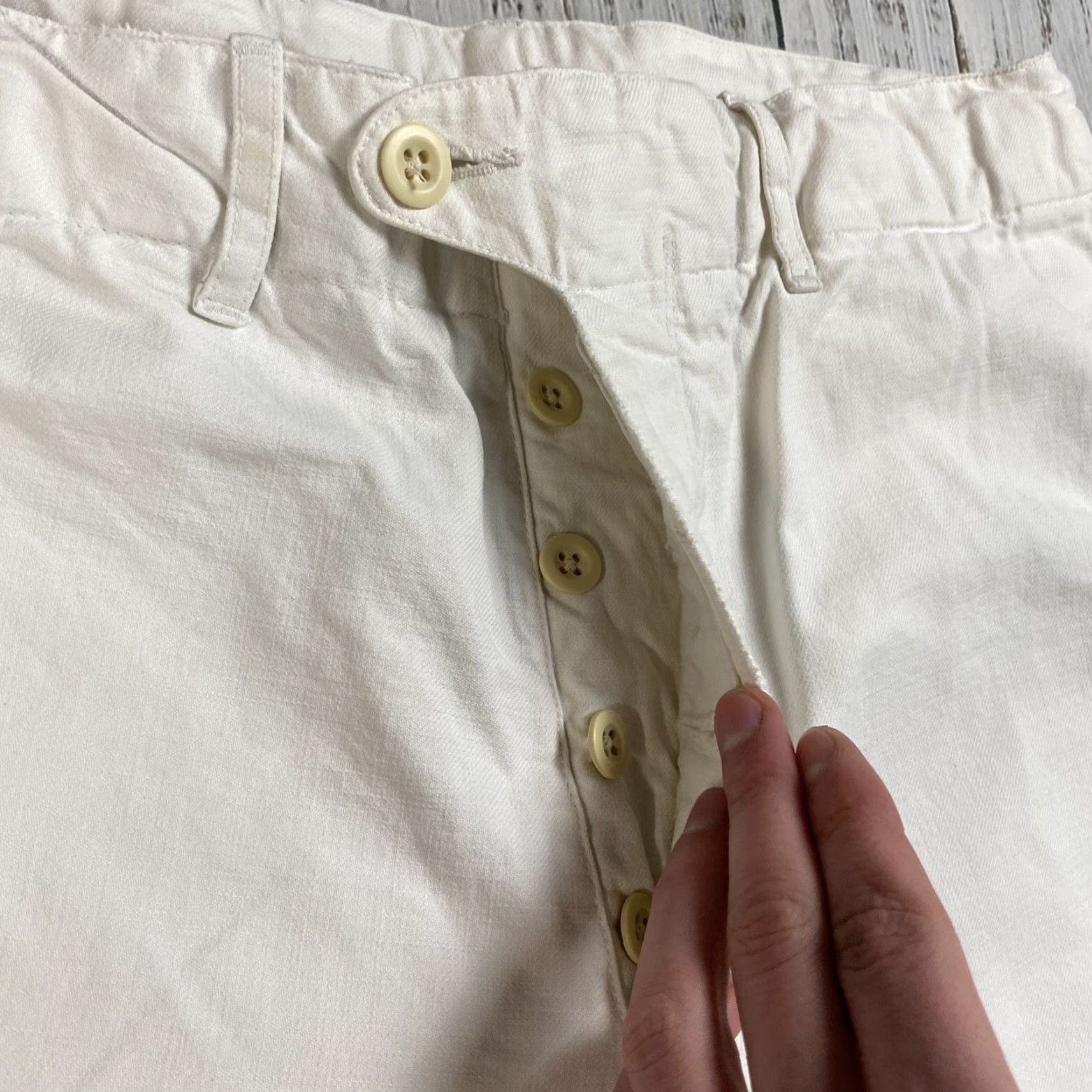 Polo Ralph Lauren POLO RALPH LAUREN Chino Pants 35 x 30 White Cotton Comfort Casual Mens Size US S / EU 44-46 / 1 - 4 Thumbnail
