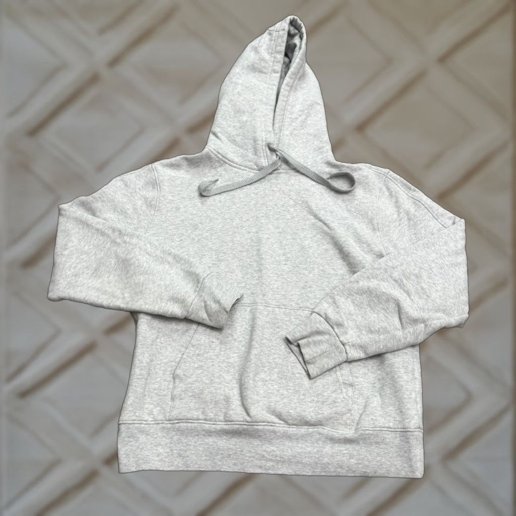 Vintage Unbranded Hoodie Pullover Sweatshirt Women Medium Gray Zip Pockets Fleece Active Size M / US 6-8 / IT 42-44 - 1 Thumbnail