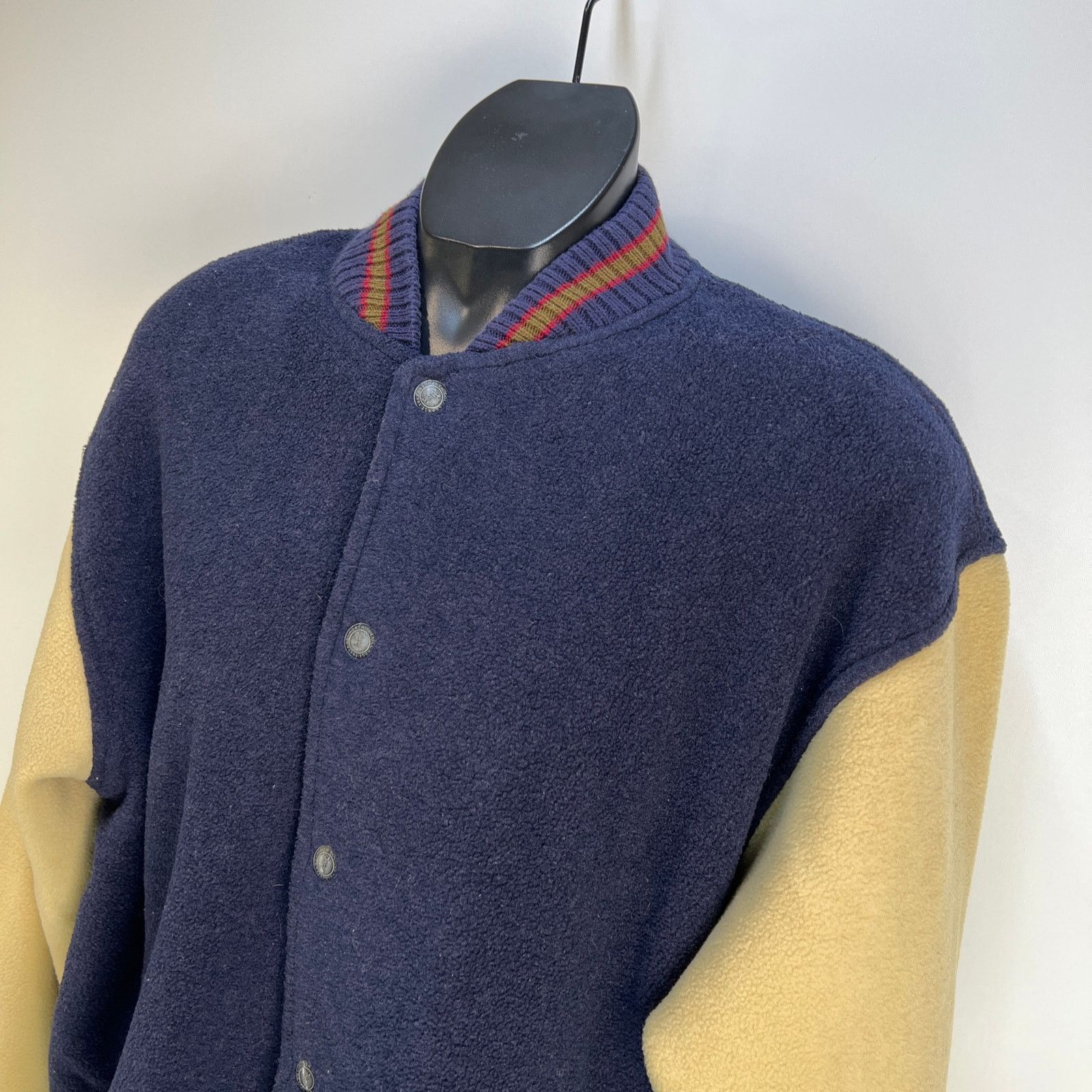 Vintage Ashworth Fleece Varsity Jacket Vintage USA Navy Blue Size US L / EU 52-54 / 3 - 2 Thumbnail