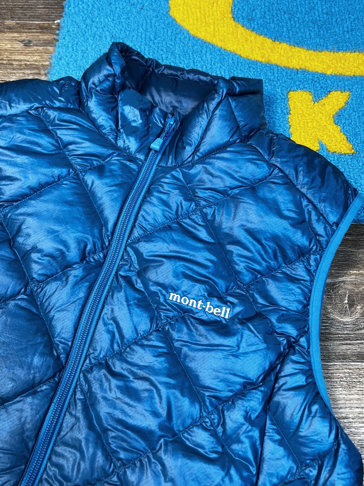 Japanese Brand × Montbell Montbell Quilted Full Zip Puffer Blue Vest Jakcet Size L / US 10 / IT 46 - 4 Thumbnail