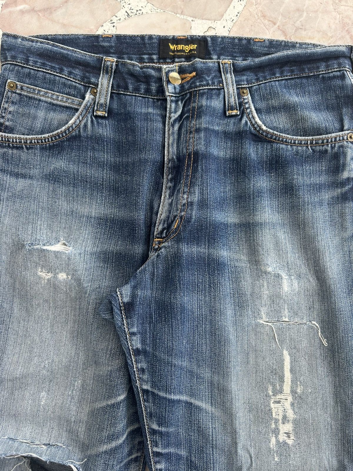 Wrangler Wrangler Ripped Vintage Denim Size US 34 / EU 50 - 4 Thumbnail
