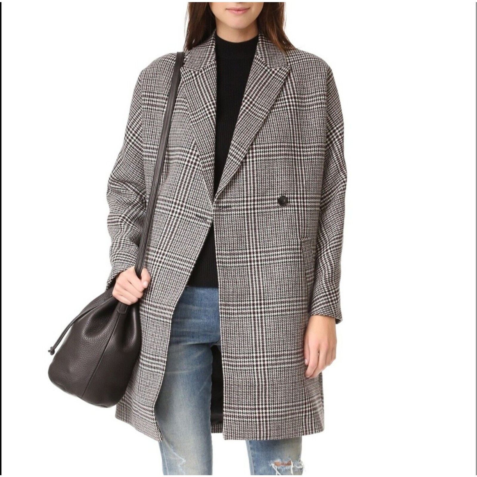 Madewell Madewell Oversized Houndstooth Coat Womens $328 Size S / US 4 / IT 40 - 1 Thumbnail