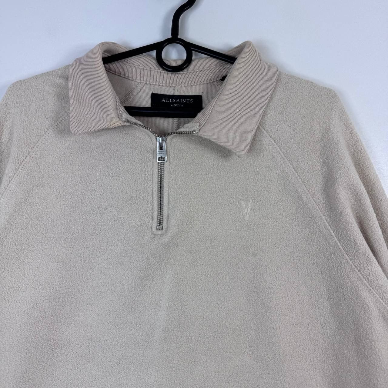 Allsaints AllSaints Half Zip Sweatshirt Beige Fleece Pullover Size M Size US M / EU 48-50 / 2 - 2 Thumbnail