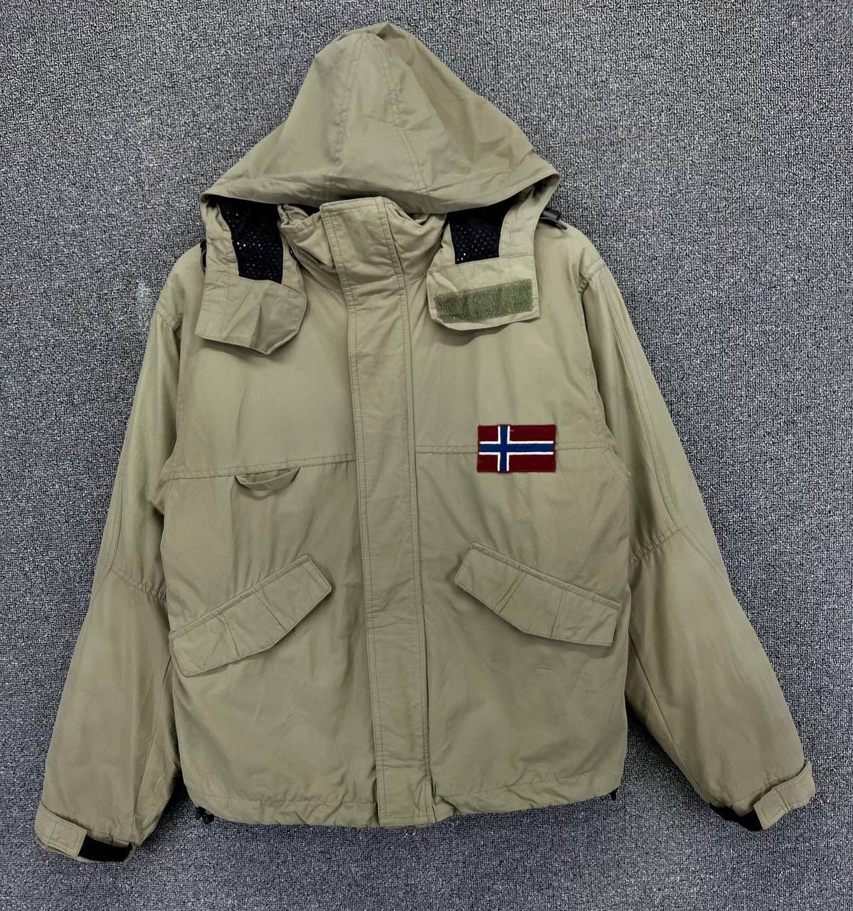 Napapijri × Vintage Vintage Napapijri Geographic Hooded Zip Up Jacket Size US XS / EU 42 / 0 - 6 Thumbnail