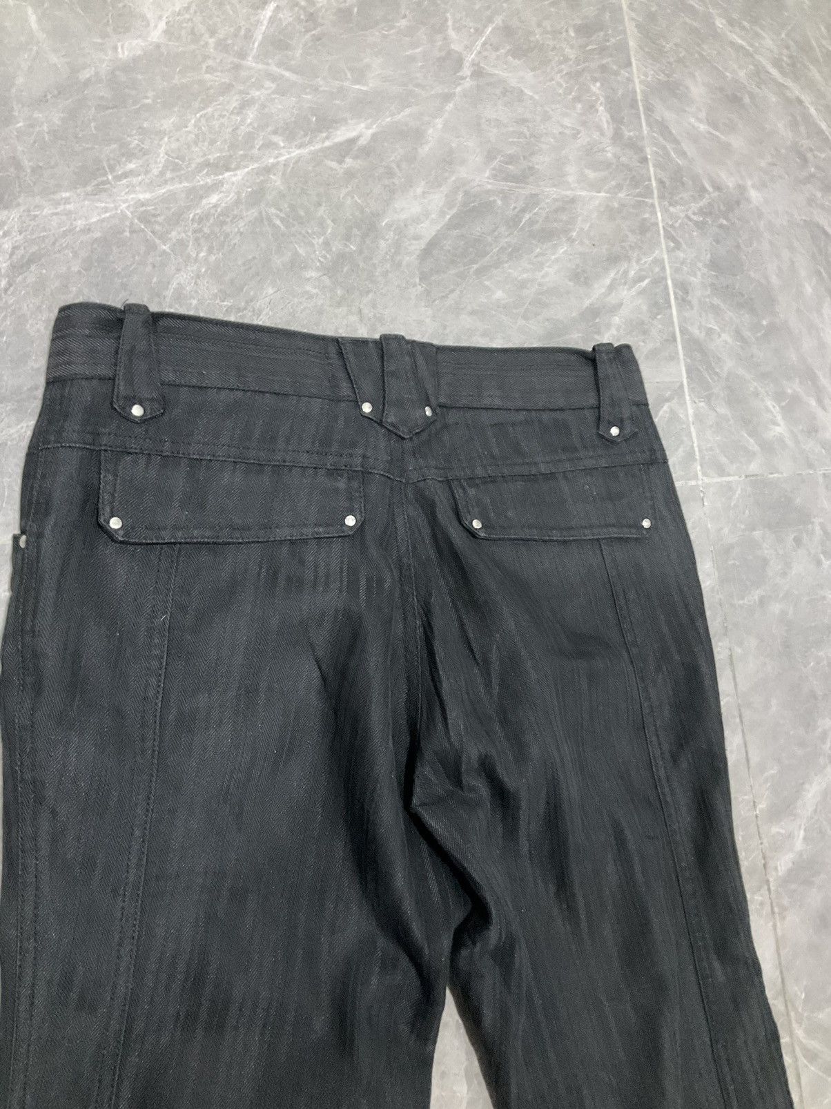 Designer × Japanese Brand Jeans Low Rise Boot Cut with design Flare Striped Size US 31 - 7 Thumbnail